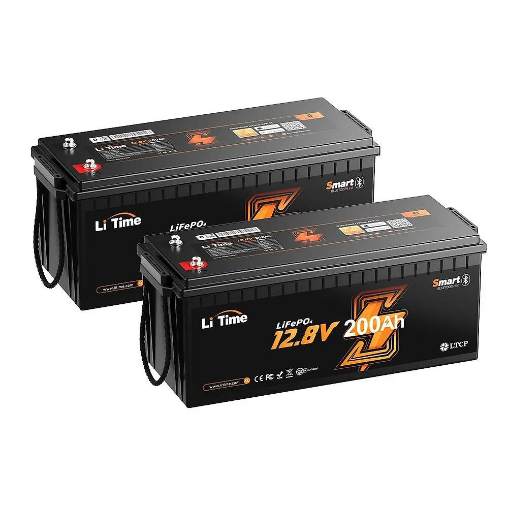 LiTime 12V 200Ah Bluetooth Lithium Battery for RVs. Marine