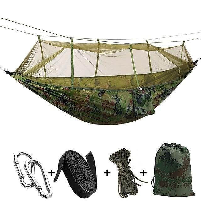 Adventure Ready | Camping Hammock with Mosquito Net & Heavy-Duty Design | Lightweight & Breathable for Outdoor Comfort