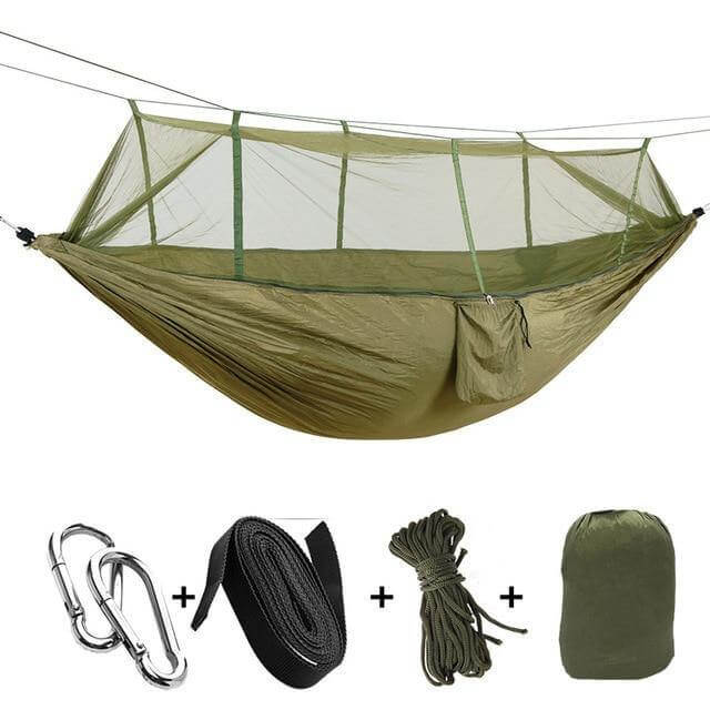 Adventure Ready | Camping Hammock with Mosquito Net & Heavy-Duty Design | Lightweight & Breathable for Outdoor Comfort