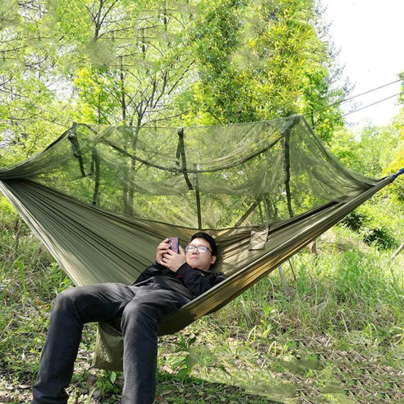 Adventure Ready | Camping Hammock with Mosquito Net & Heavy-Duty Design | Lightweight & Breathable for Outdoor Comfort
