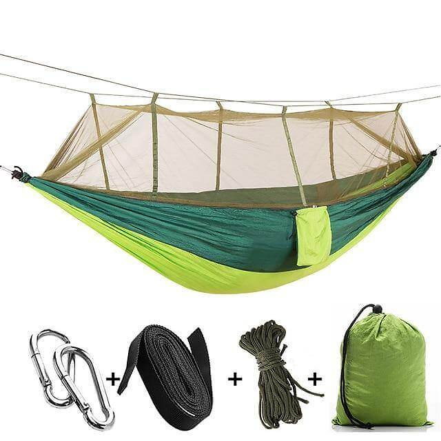 Adventure Ready | Camping Hammock with Mosquito Net & Heavy-Duty Design | Lightweight & Breathable for Outdoor Comfort