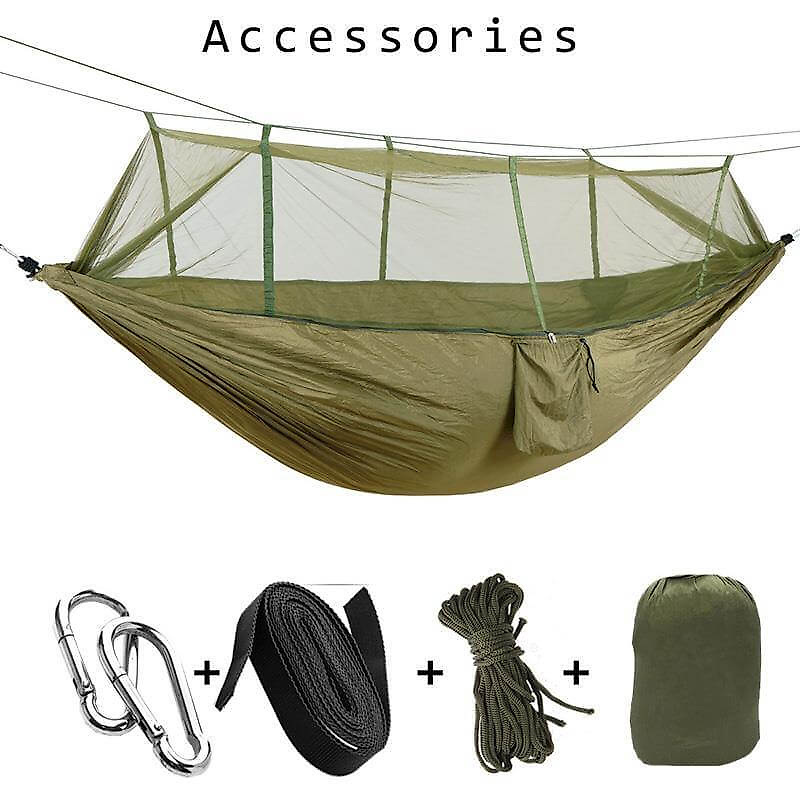 Adventure Ready | Camping Hammock with Mosquito Net & Heavy-Duty Design | Lightweight & Breathable for Outdoor Comfort