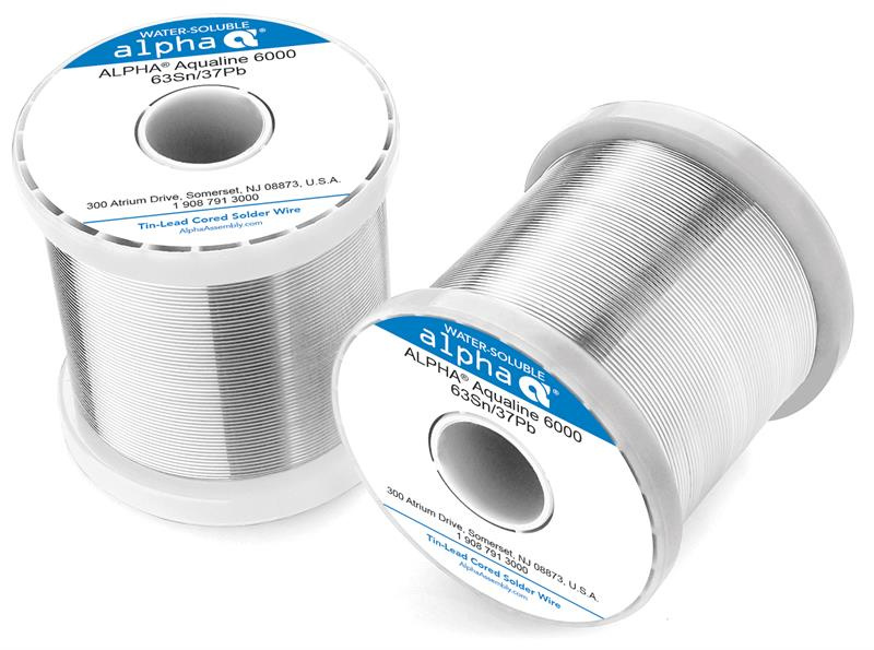 Alpha 110404. Sn63/37Pb Aqualine 6000 Water-Soluble .032 Solder Wire. 1-lb. Spool