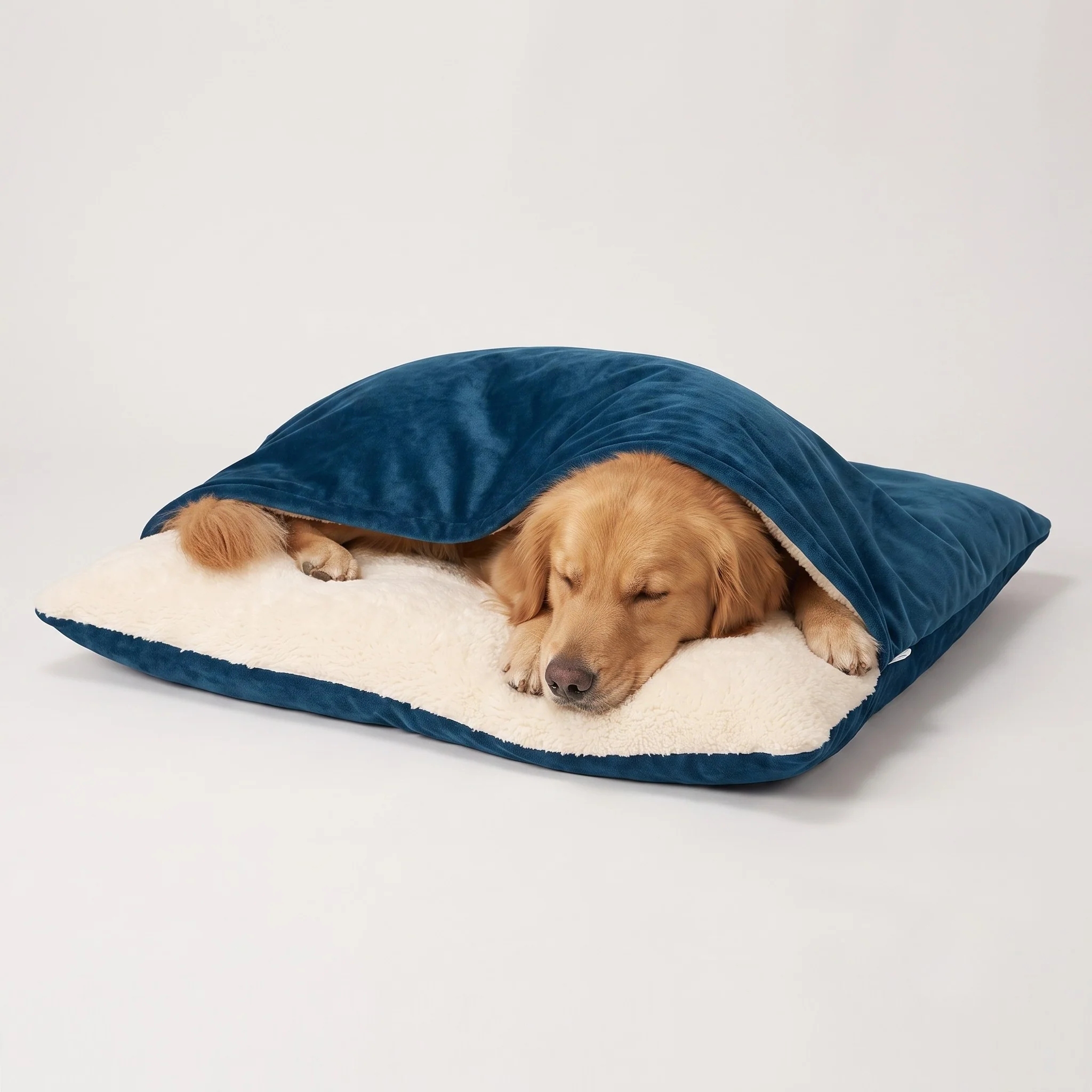Komavic Cozy Sleepy Burrow Dog Bed With Removable Cover
