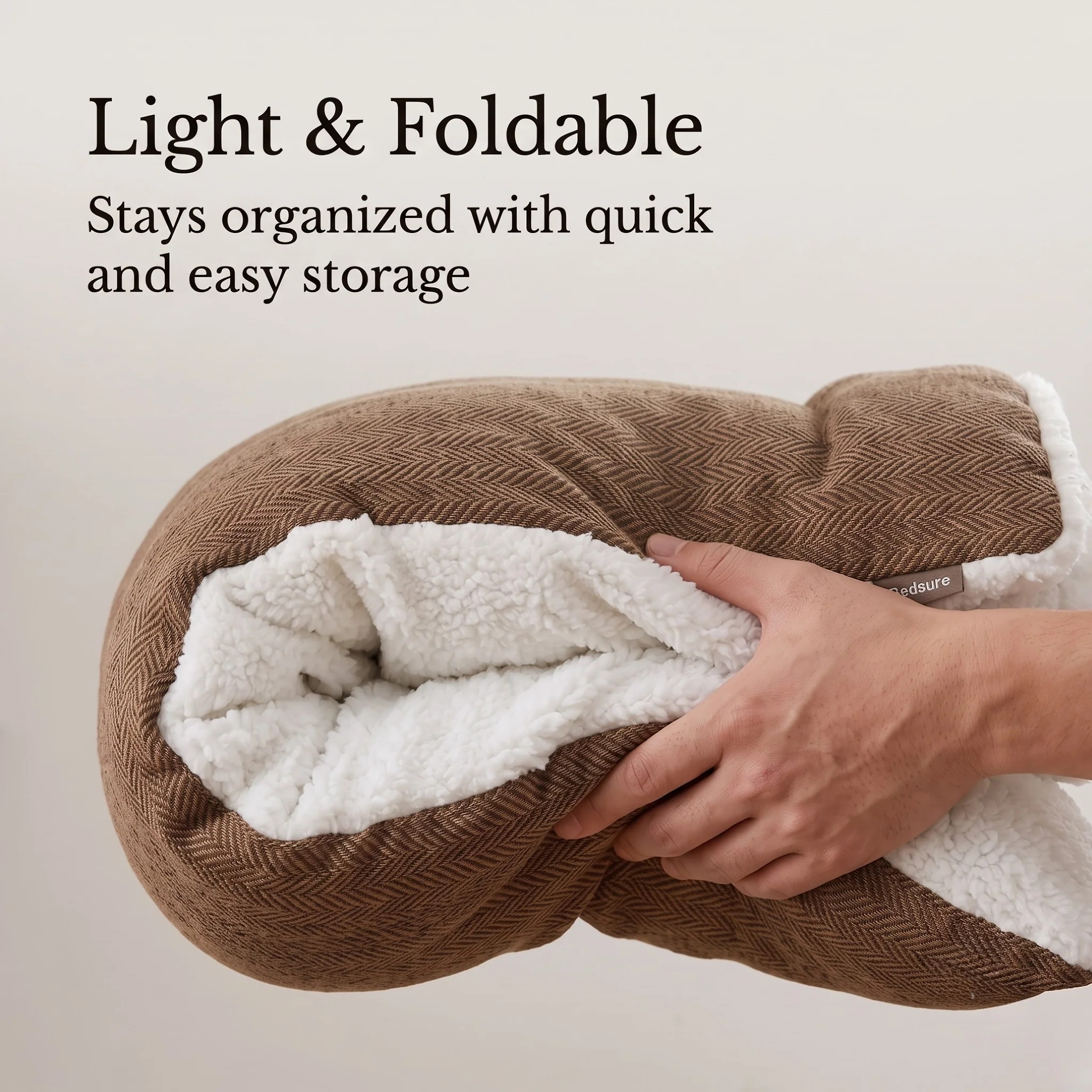 Komavic Cozy Sleepy Burrow Dog Bed With Removable Cover
