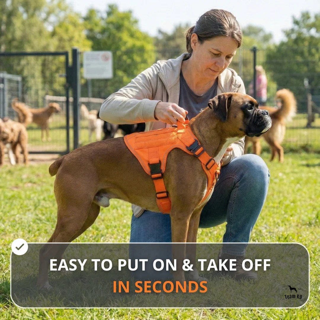 10-In-1 Tactical K9 Harness System – Full Harness Bundle (Includes: Tactical No-Pull Dog Harness + Bungee Leash + Collar + MOLLE Pouches + First Aid Kit + 12 Hook & Loop Patches + Dog Goggles + Safety Belt + Travel Water Bowl + Dog Waste Bags & Pouch)
