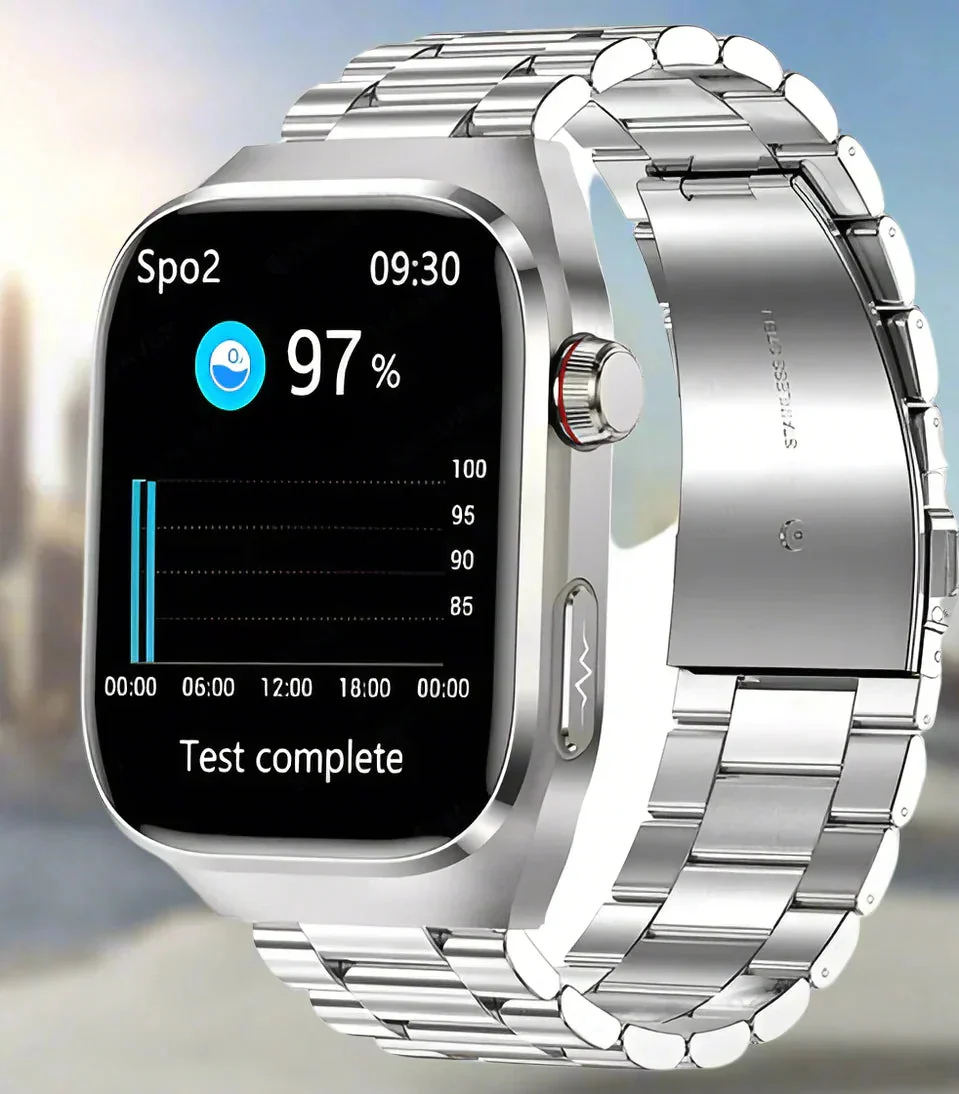 Advanced Health Smartwatch | ECG & Blood Sugar Monitoring with AMOLED Display | Comprehensive Health Tracking for Wellness
