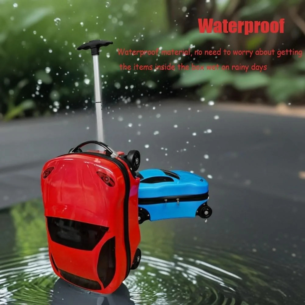 Adventure Buddy | Kids Suitcase with Fun Car Design & Adjustable Handle | Durable ABS Luggage for Easy Travel