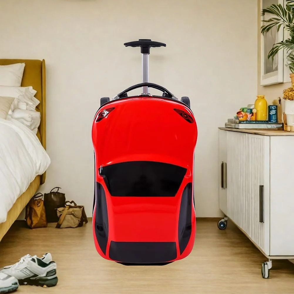 Adventure Buddy | Kids Suitcase with Fun Car Design & Adjustable Handle | Durable ABS Luggage for Easy Travel