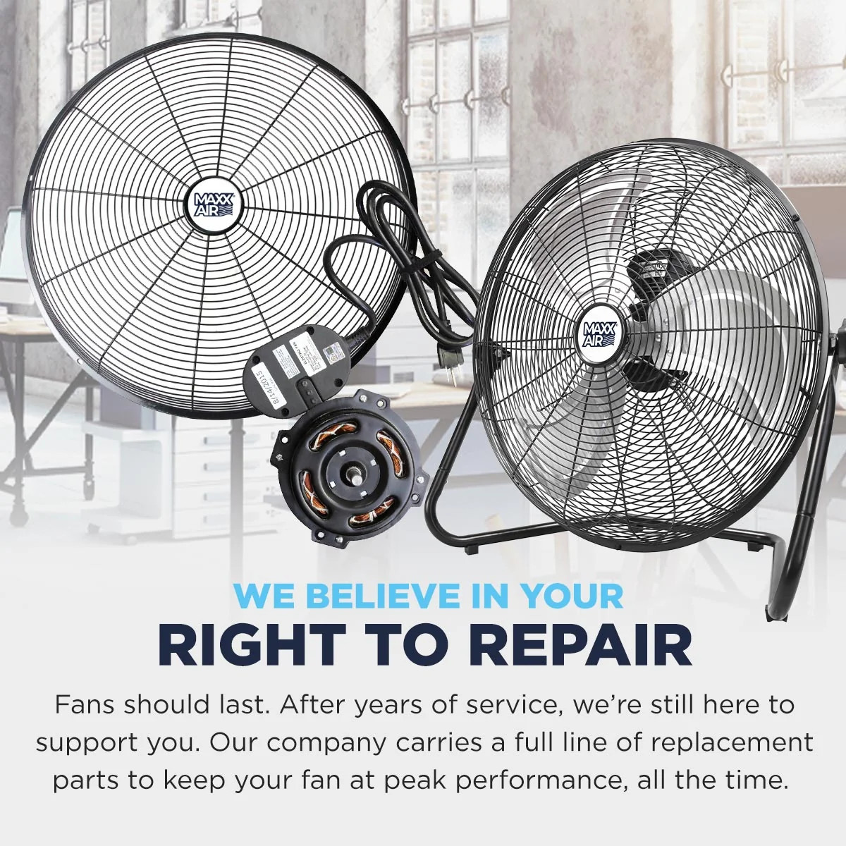 20 In. 2-in-1. 3-Speed Tilting High Velocity Floor/Wall Mount Fan with Hanging Bracket