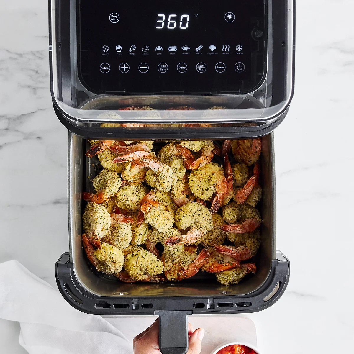Bistro 7-Quart 360° Clear View Air Fryer
