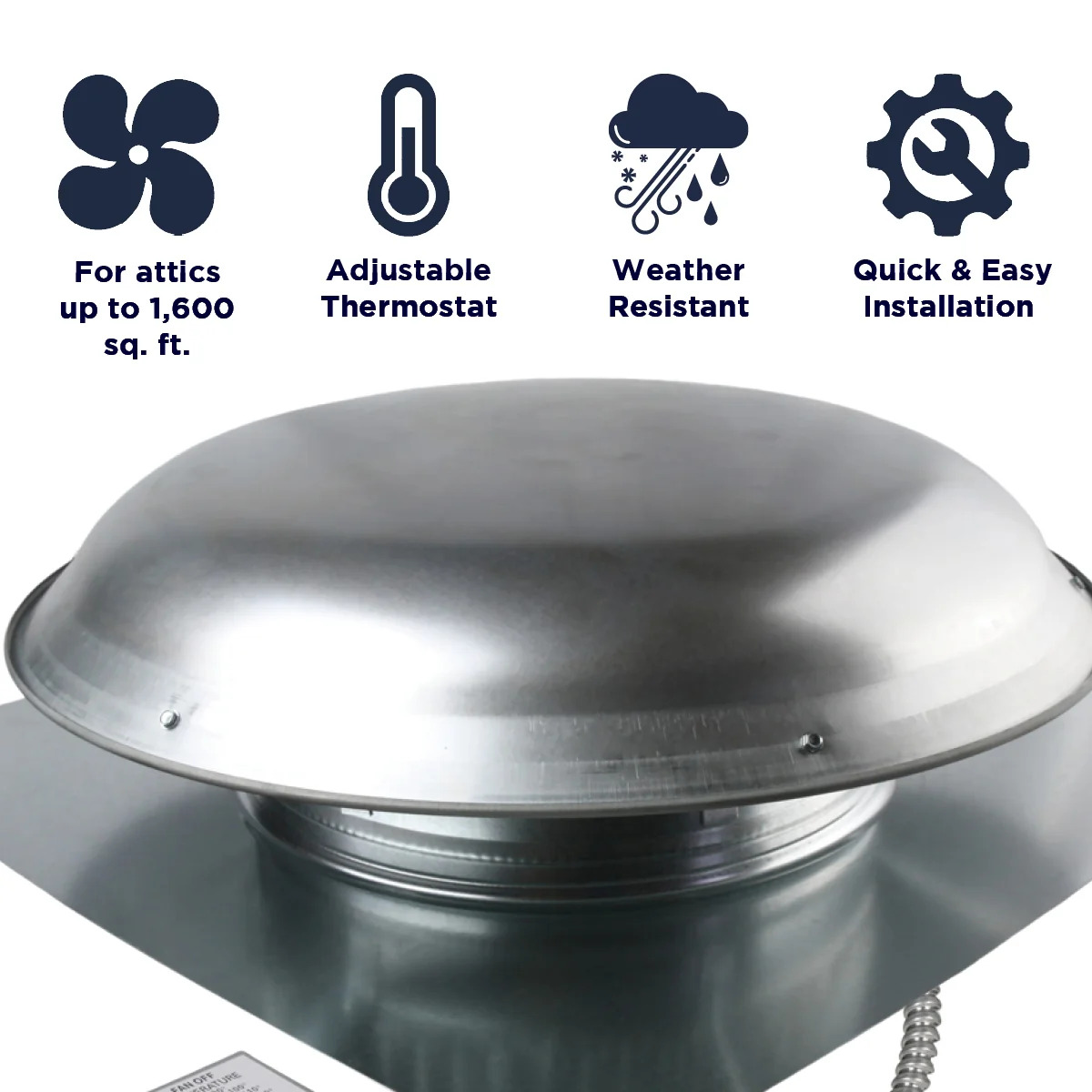 1000 Series 1.080 CFM Roof Mount Power Attic Ventilators