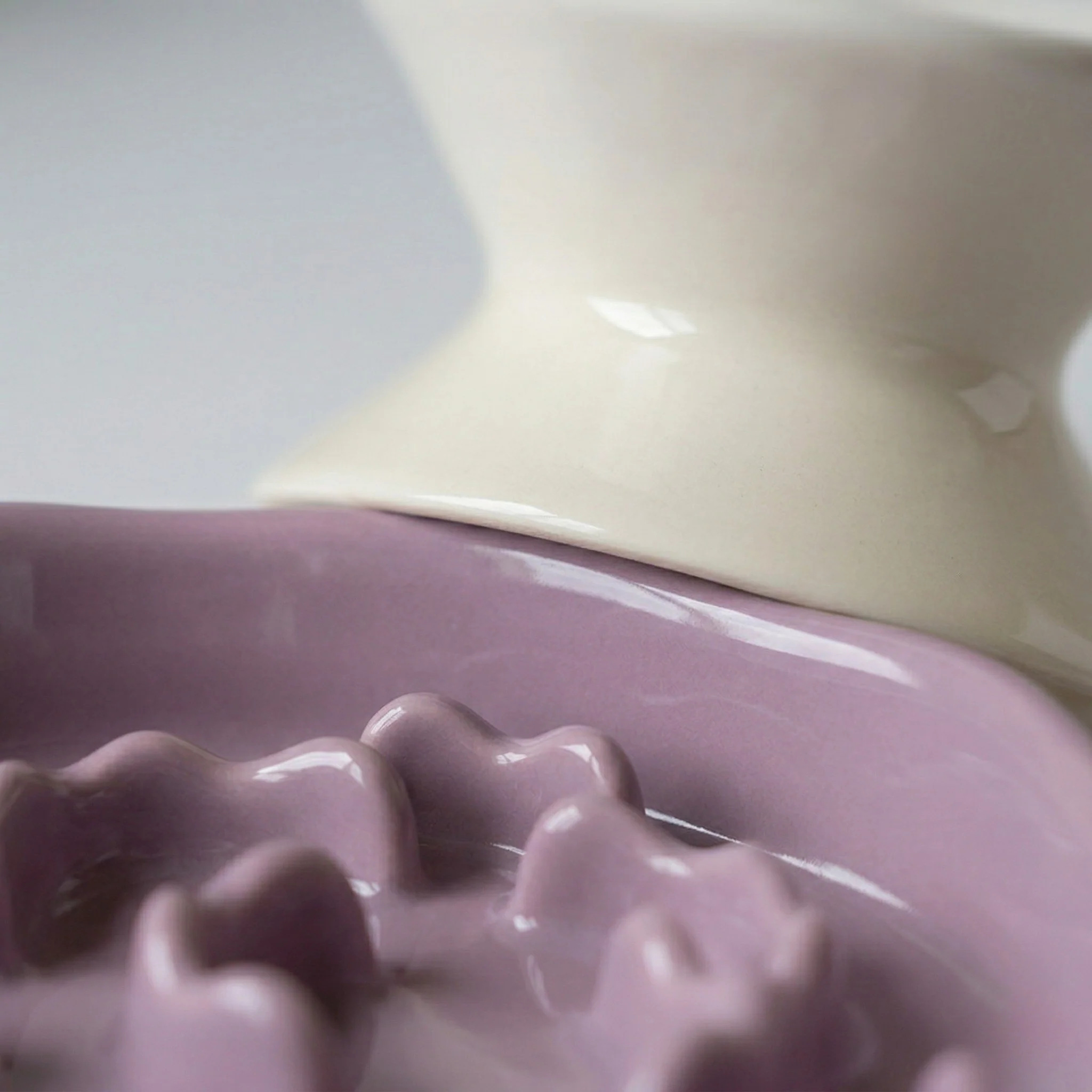 Ceramic Elevated Slow Feeder Bowl