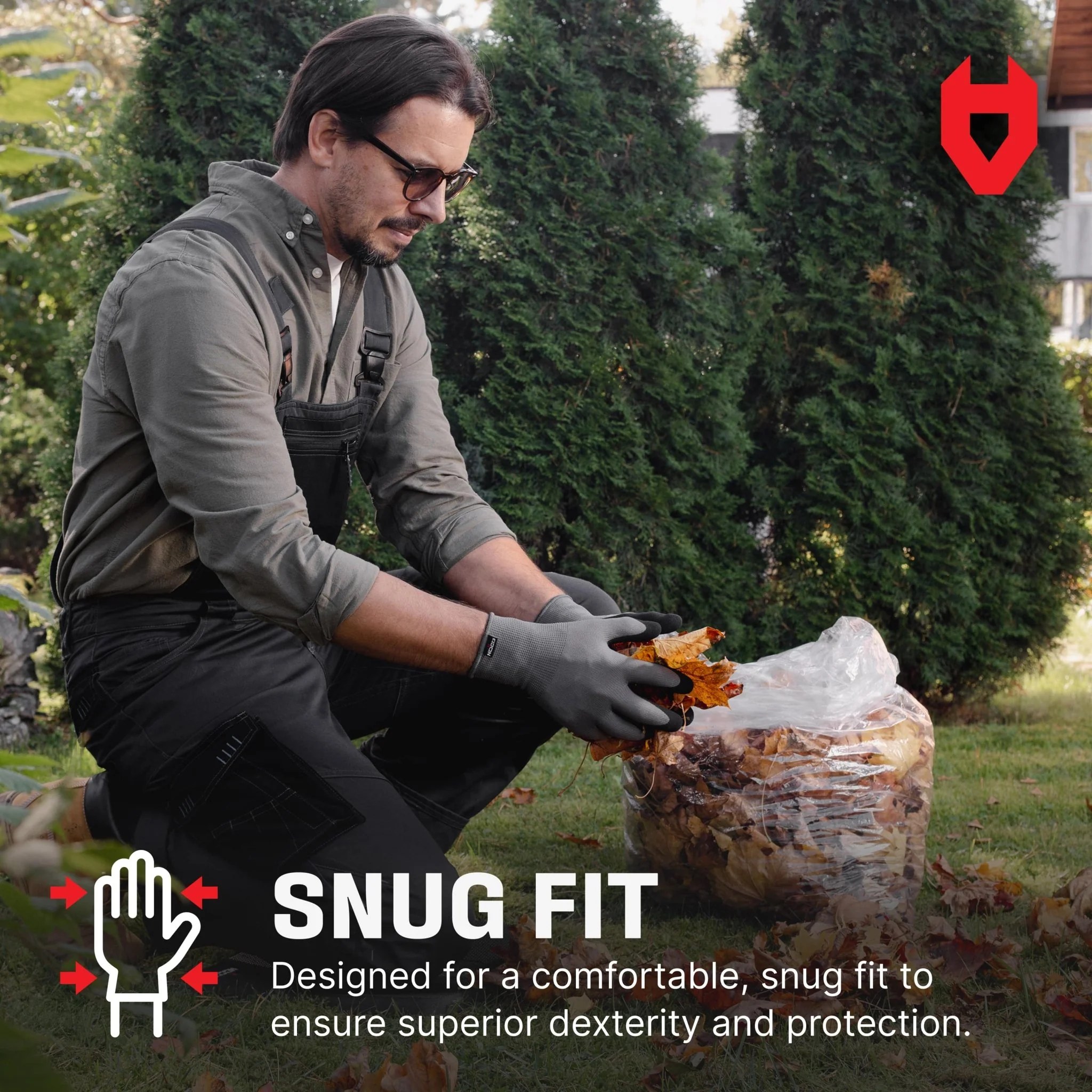 GripFit+ Comfortable Gardening Gloves for Men – 180 PACK