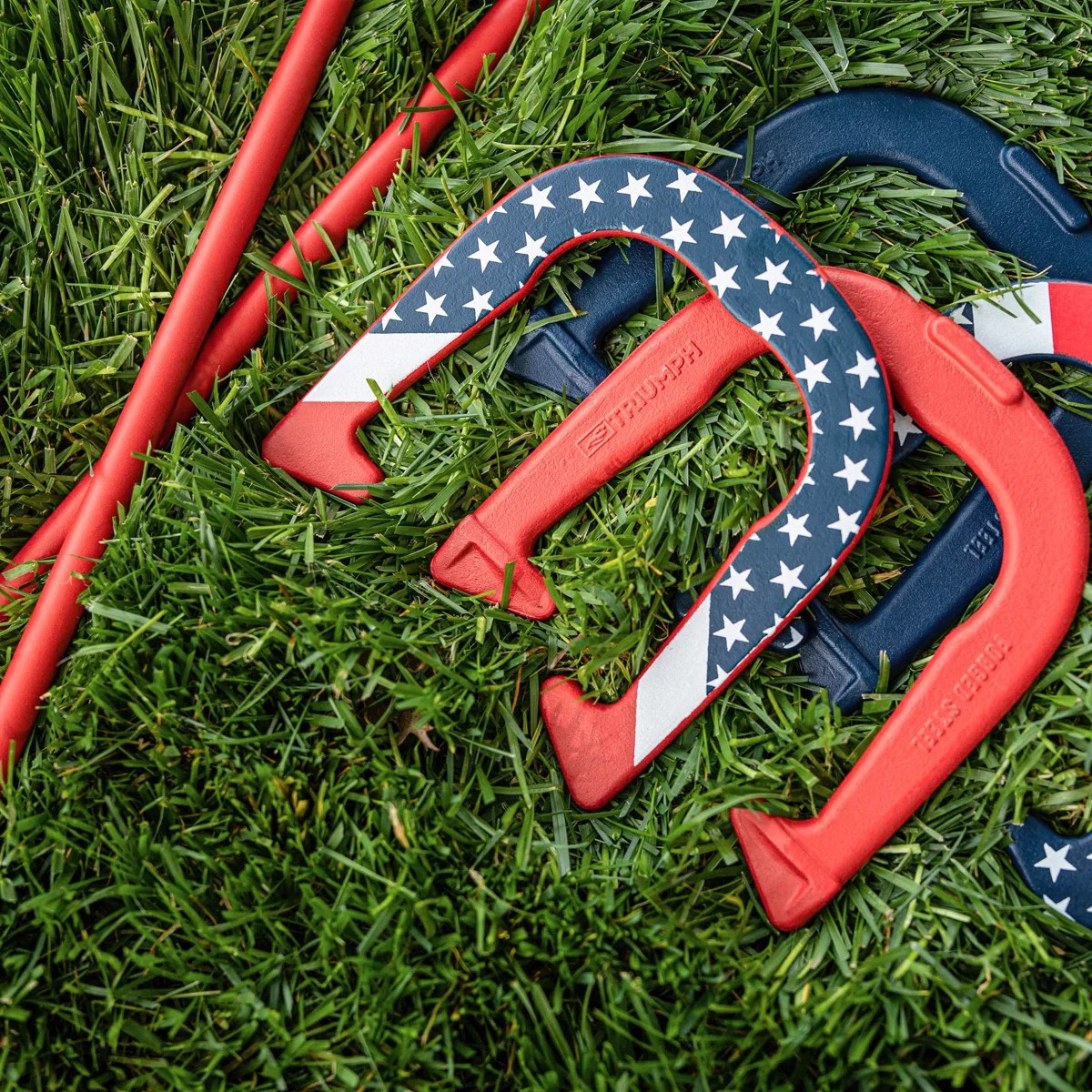 Patriotic Forged Horseshoes