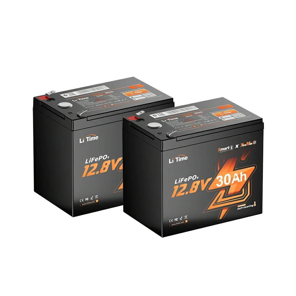 LiTime 12V 30Ah Ice Fishing & Portable Lithium Battery with Bluetooth & Self-Heating