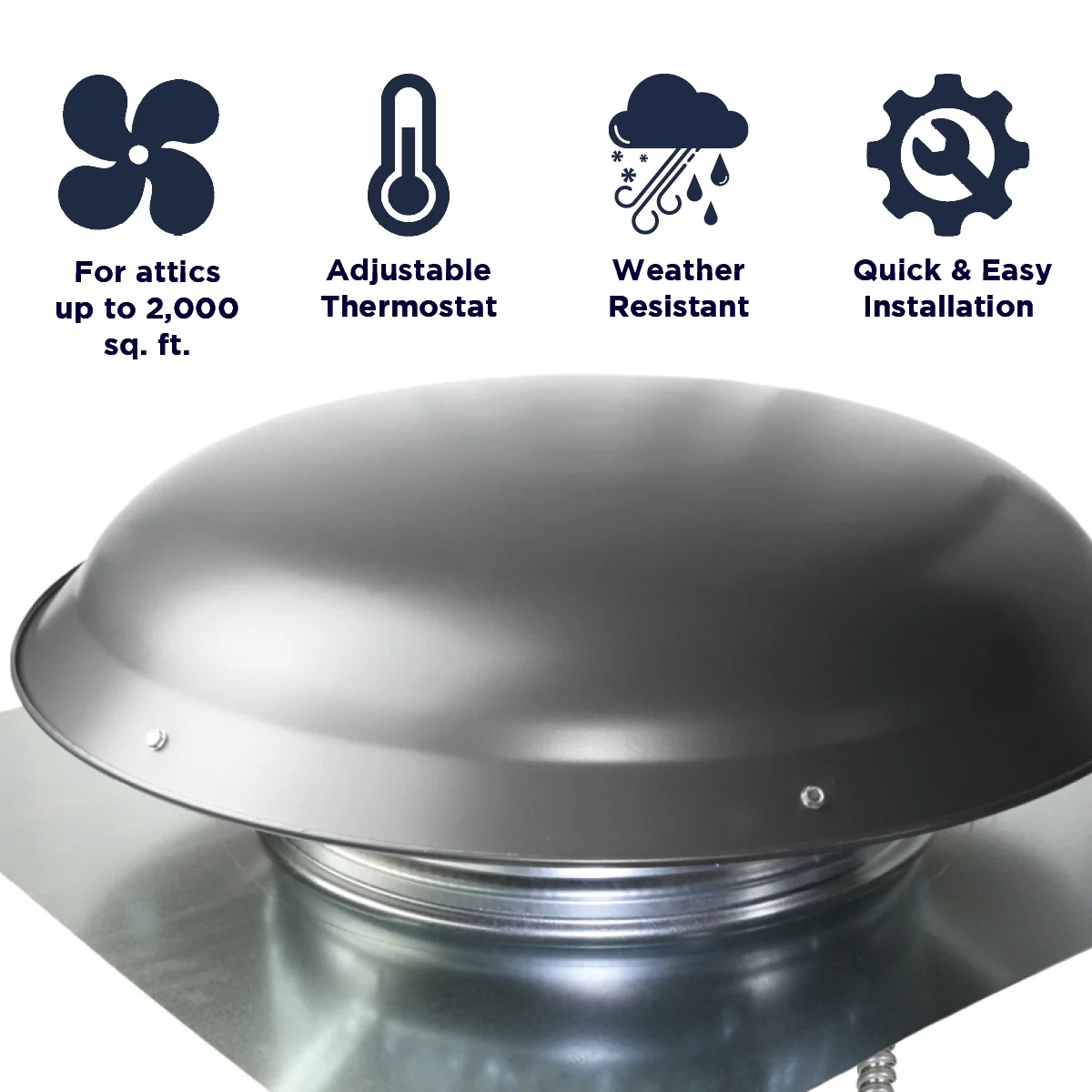 2001 Series 1.400 CFM Roof Mount Power Attic Ventilators