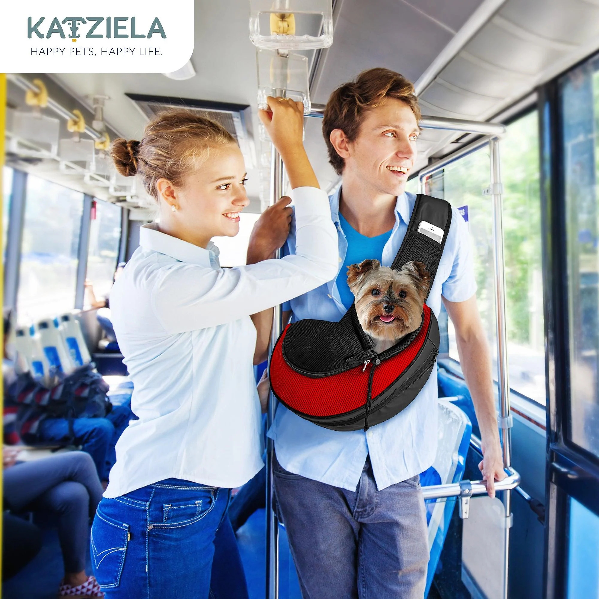 Expandable Sling Bag – Front Shoulder Pet Carrier for Small Dog. Cat and Puppy