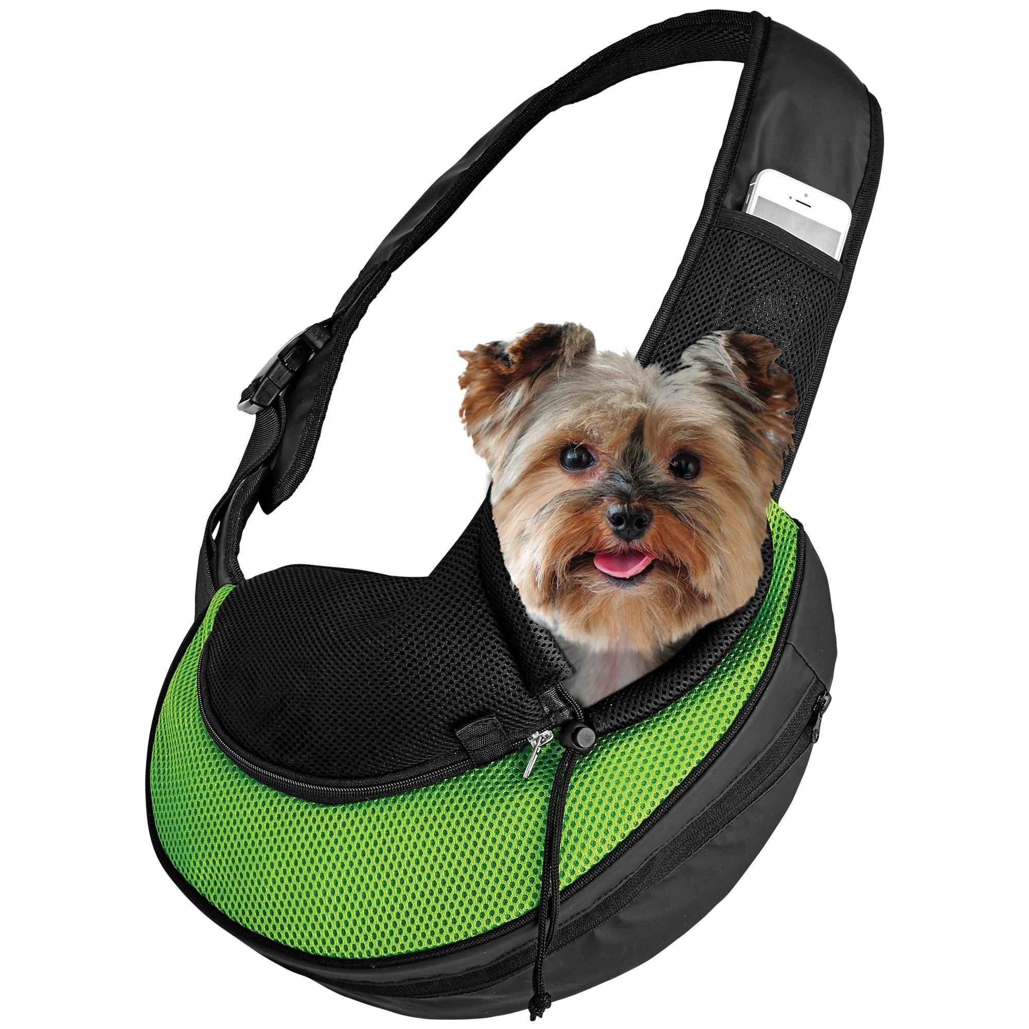 Expandable Sling Bag - Front Shoulder Pet Carrier for Small Dog. Cat and Puppy