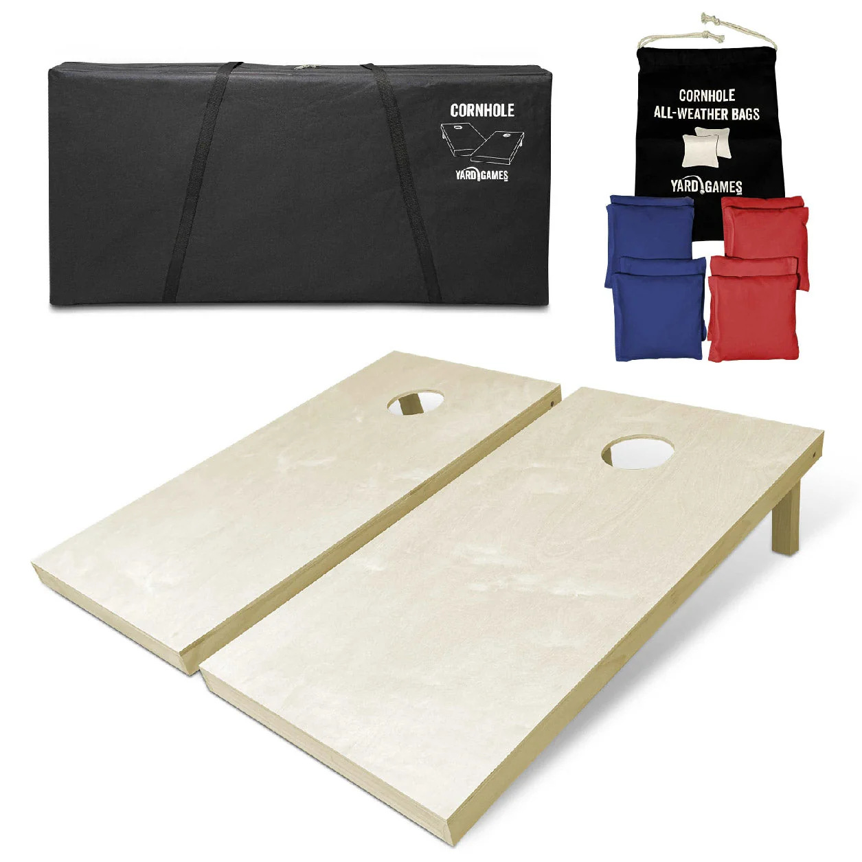 Arkansas State Flag Cornhole Set – Distressed Wood