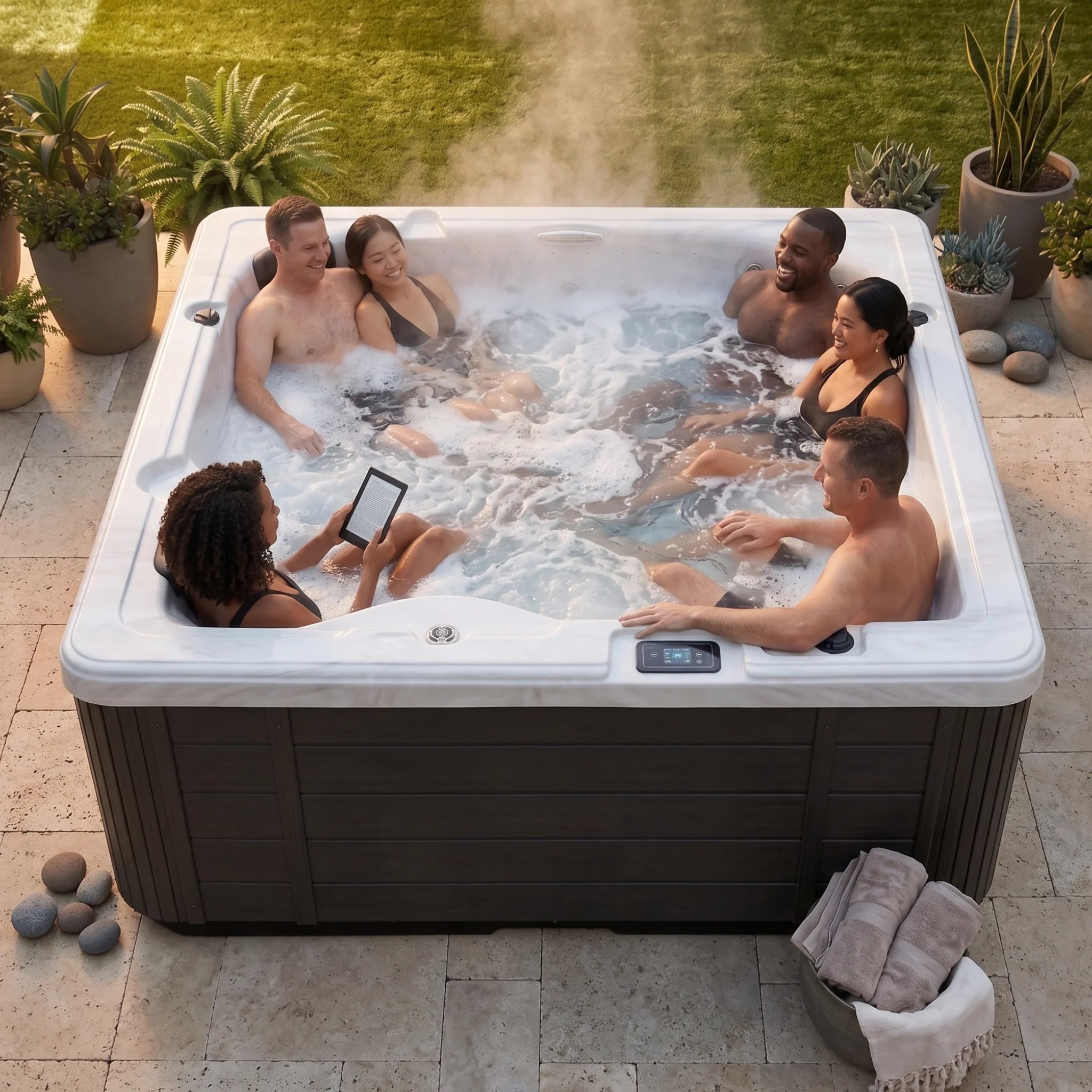 EZLIFE 5-6 Person Acrylic Hot Tub
