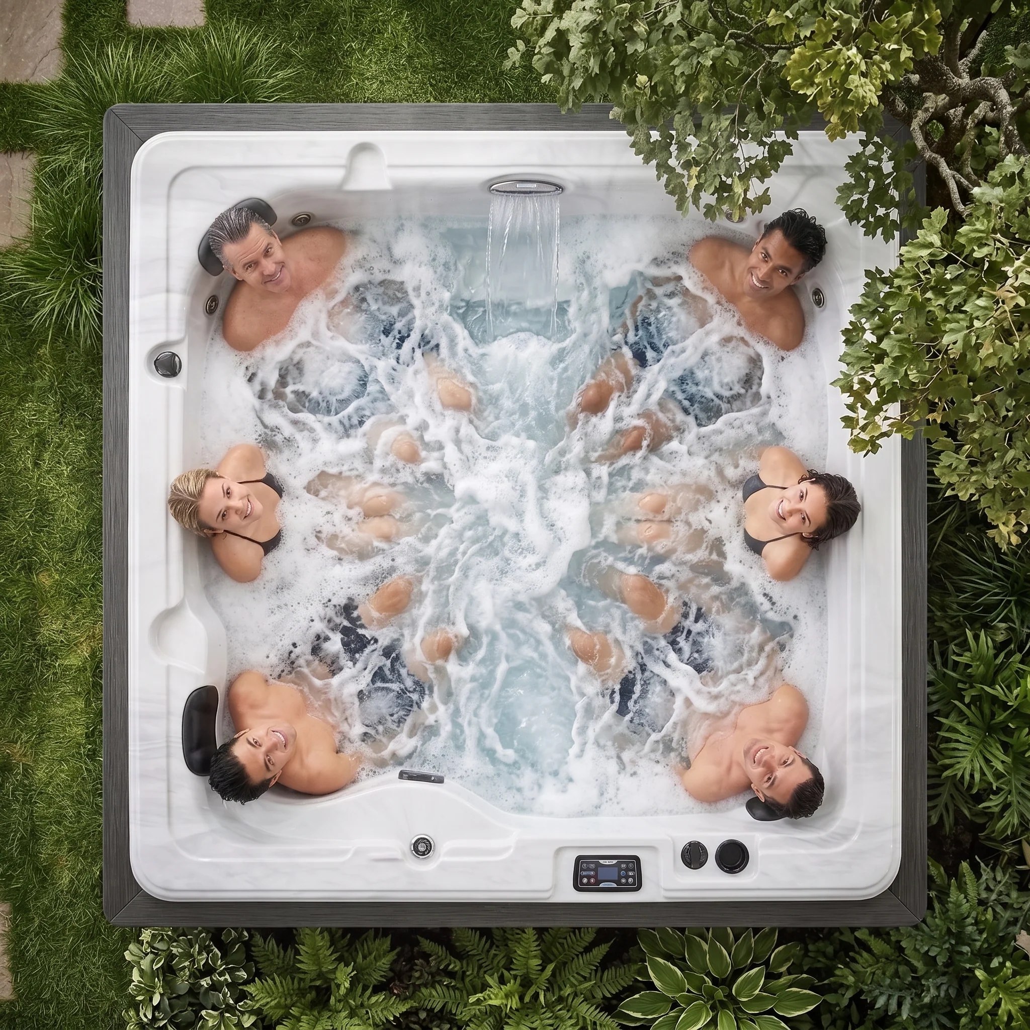 EZLIFE 5-6 Person Acrylic Hot Tub