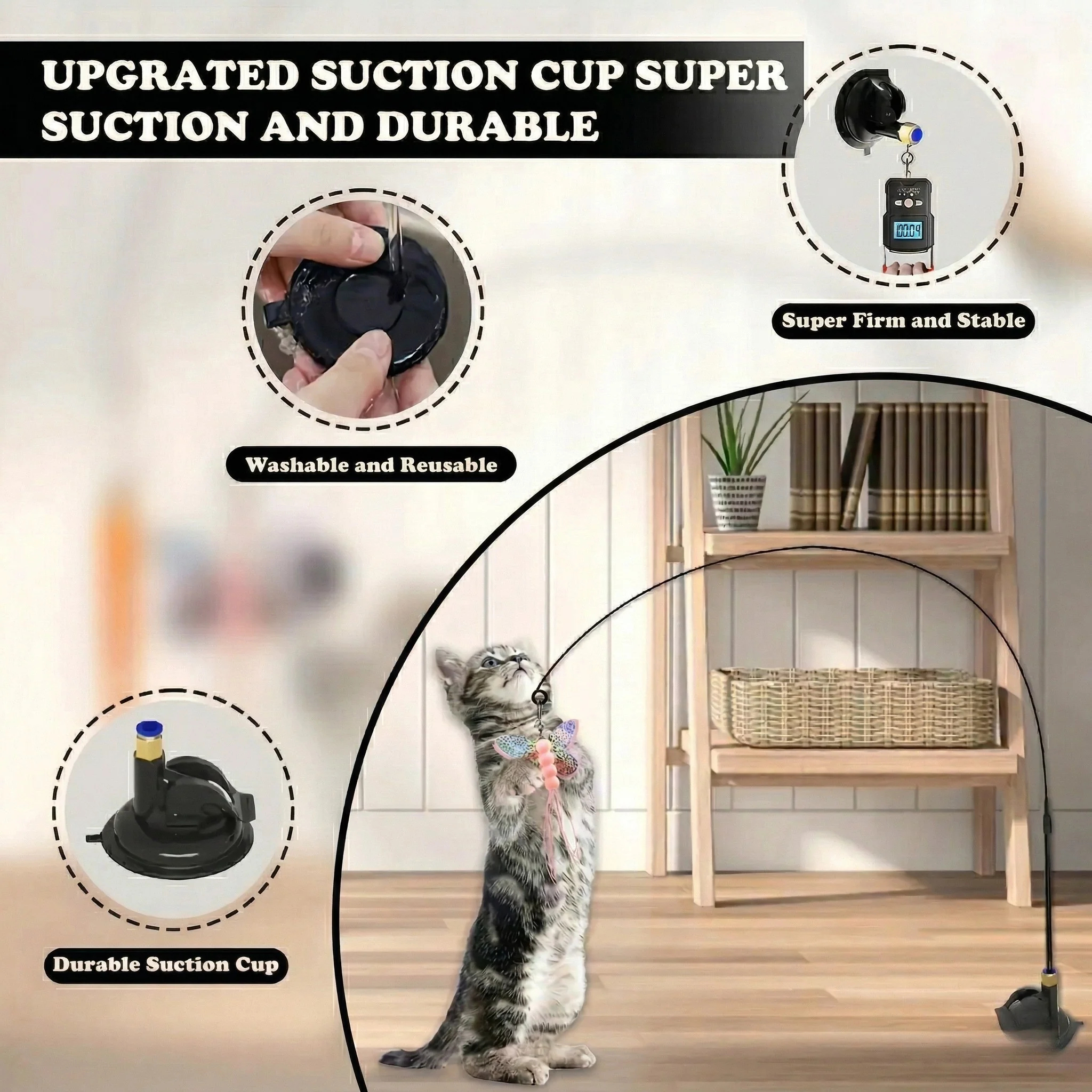 Cat Teaser Toy – Feather Wand