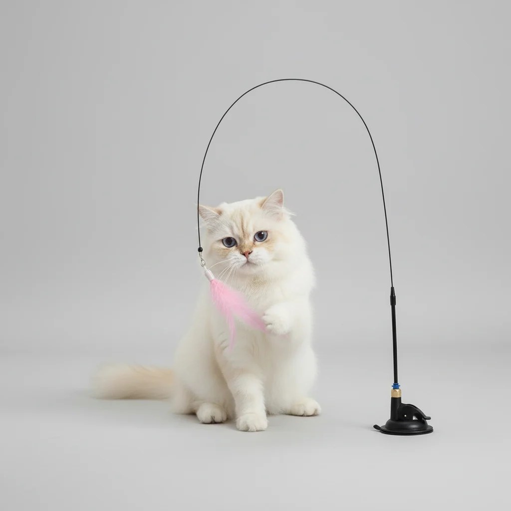 Cat Teaser Toy – Feather Wand