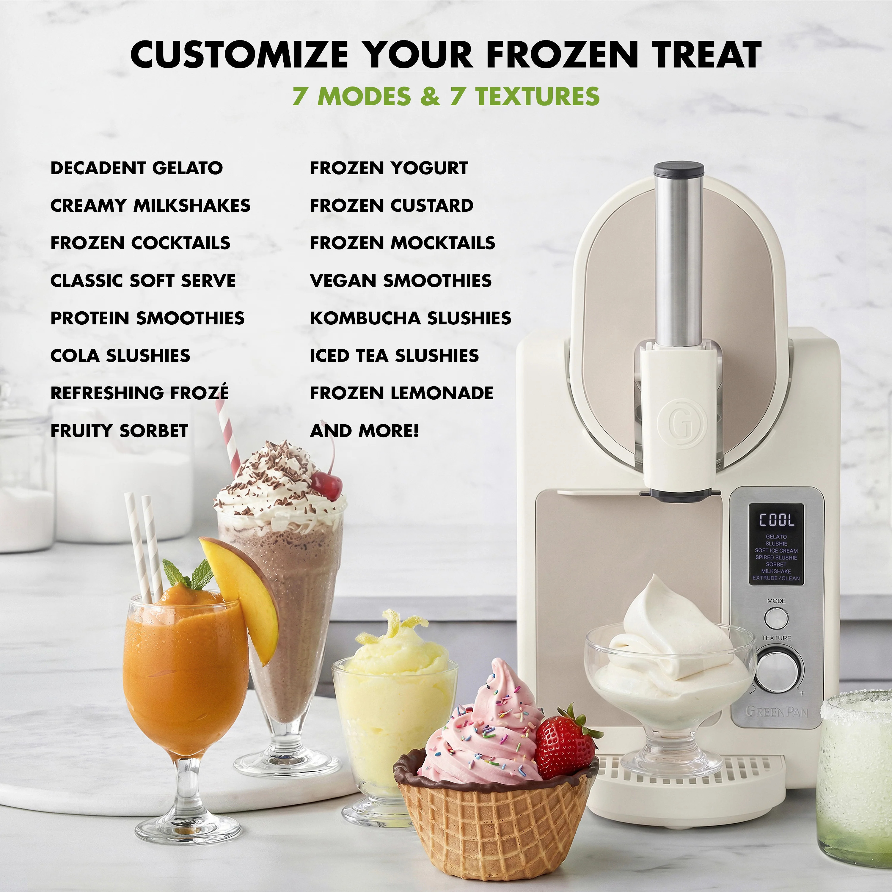 Frost Pro 16-in-1 Ice Cream. Gelato & Frozen Drink Maker | Cream