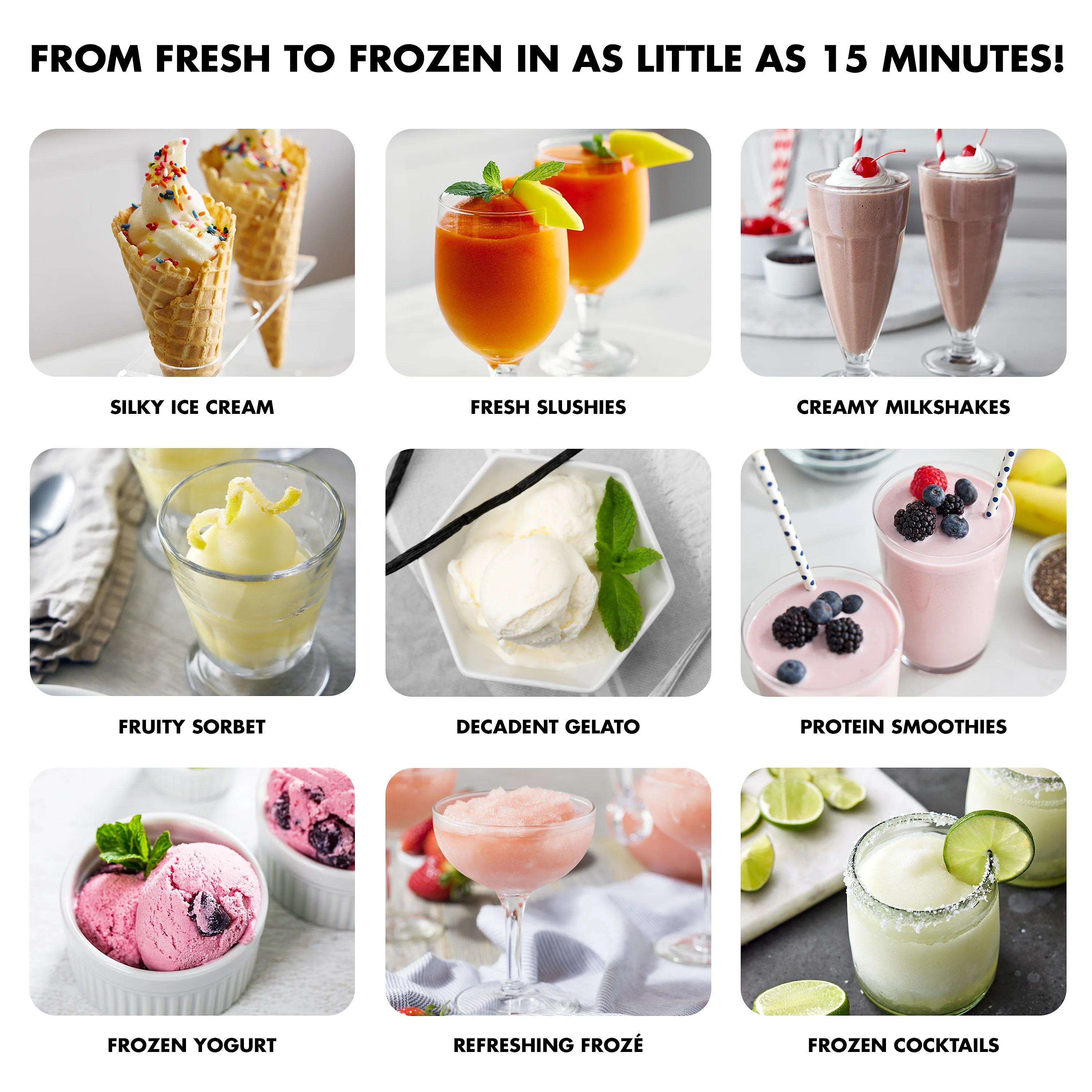 Frost Pro 16-in-1 Ice Cream. Gelato & Frozen Drink Maker | Cream