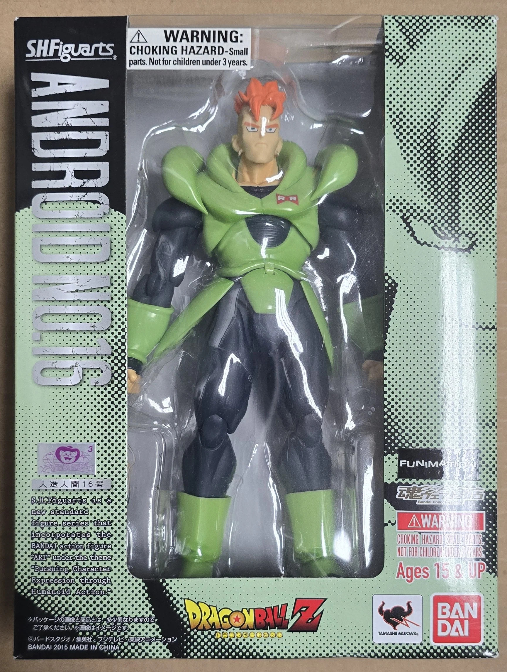 *Open Box* S.H. Figuarts Dragon Ball Z Android 16 Action Figure