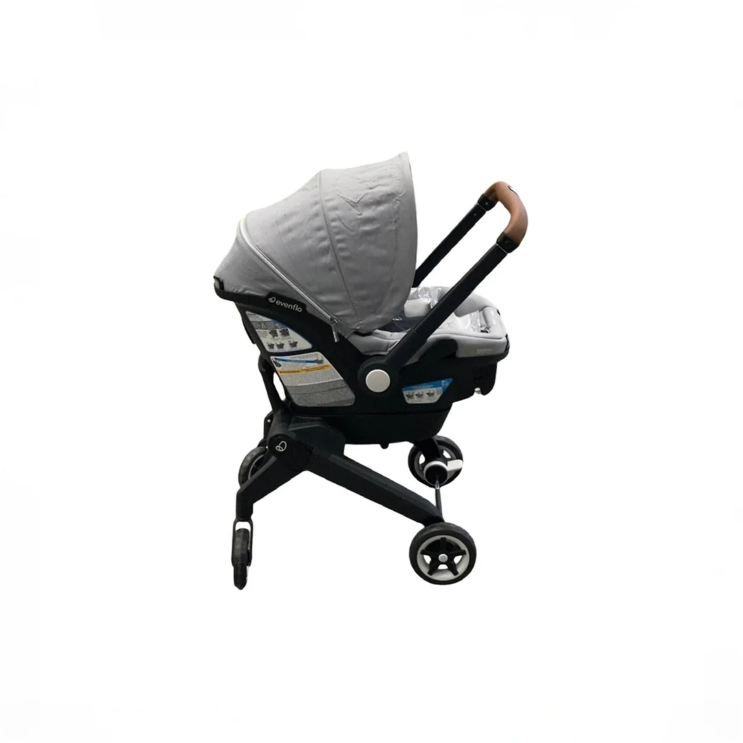 Evenflo Shyft Dual Ride Infant Car Seat Stroller Combo. 2025. Quartz. with Carryall Storage and Green & Gentle Fabric