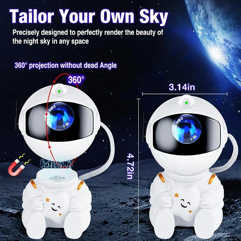 Astronaut Galaxy Projector Star Night Light for Kids Bedroom