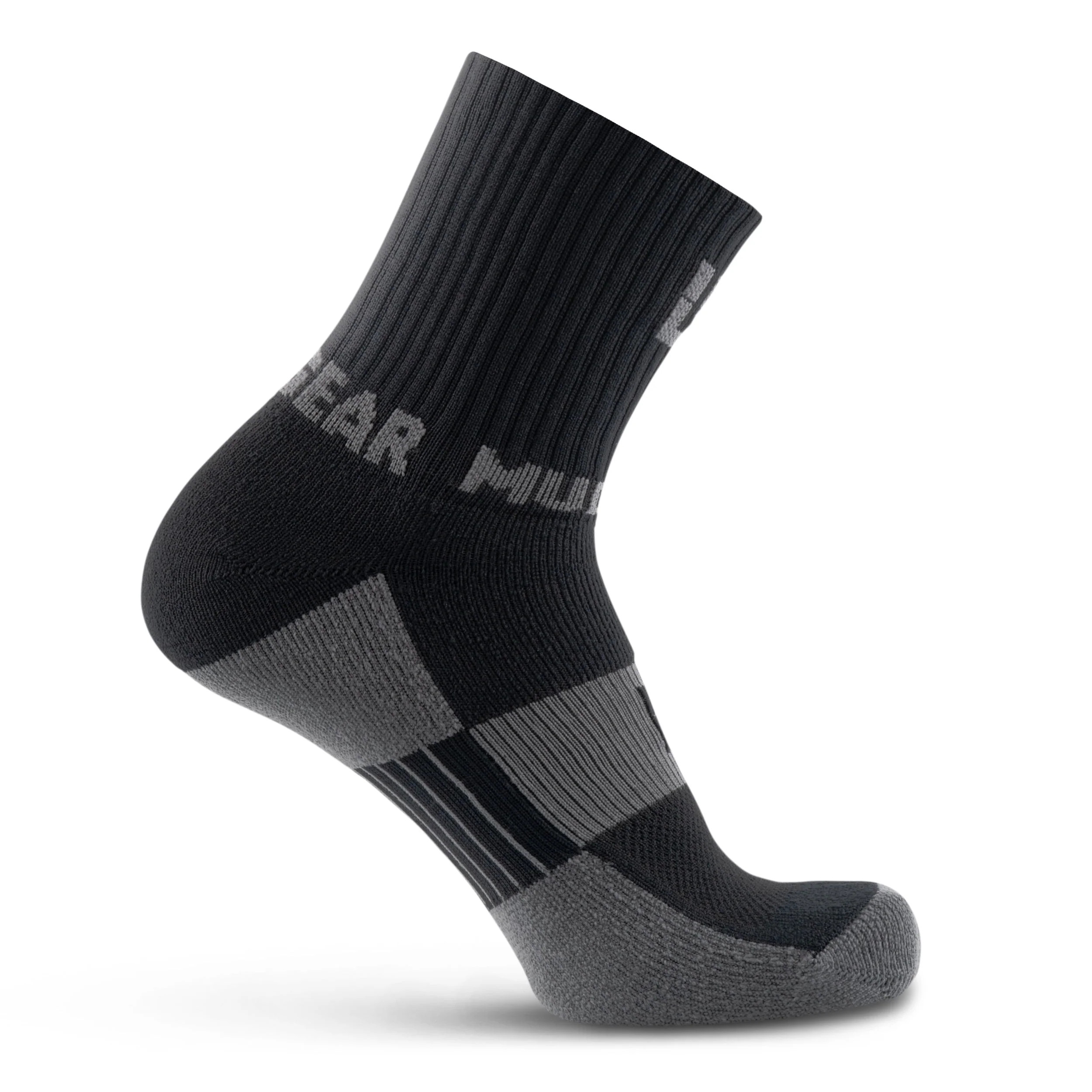 5 Crew Height Trail Running Sock (Black/Gray)