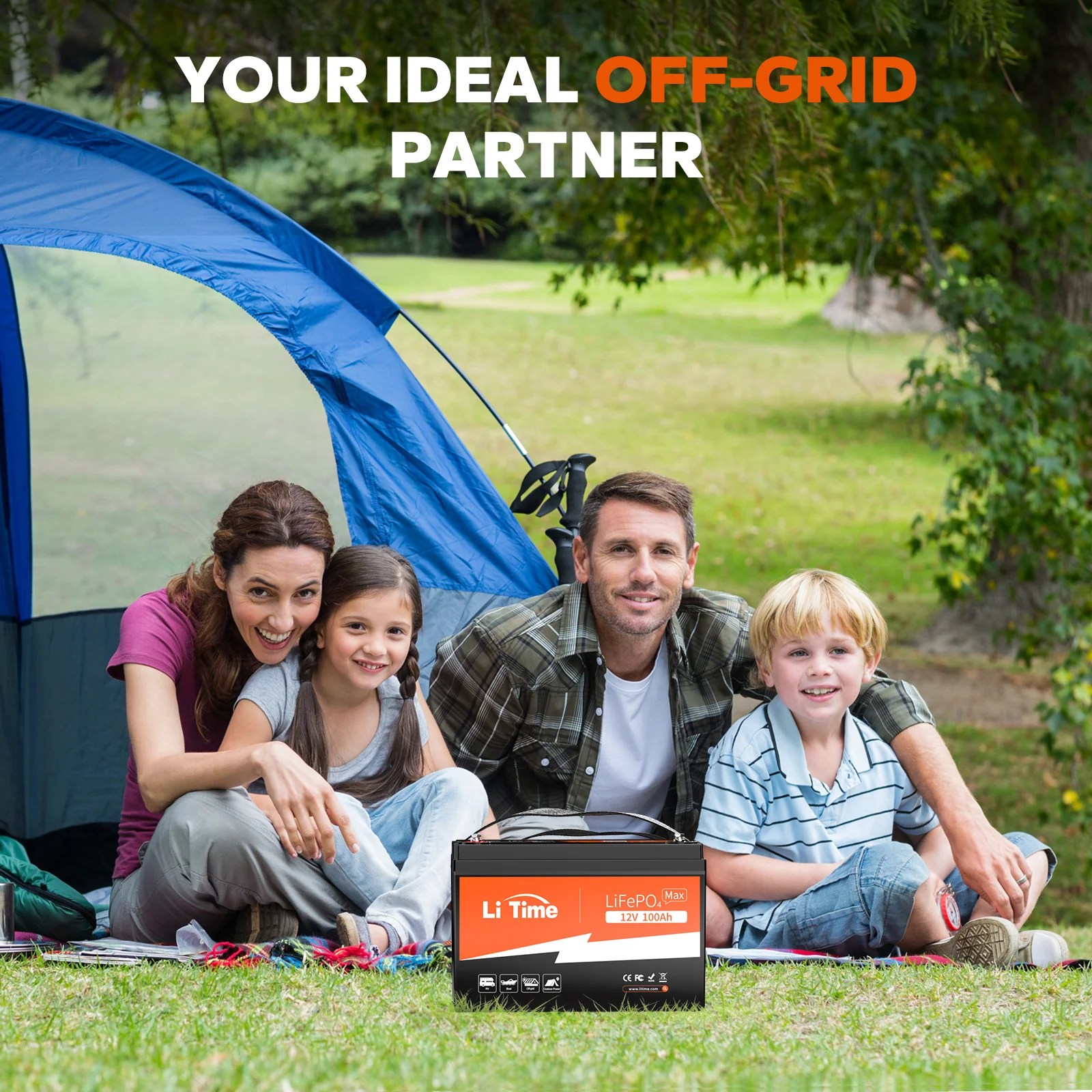 LiTime 12V 100Ah Batteries for Marine & RV