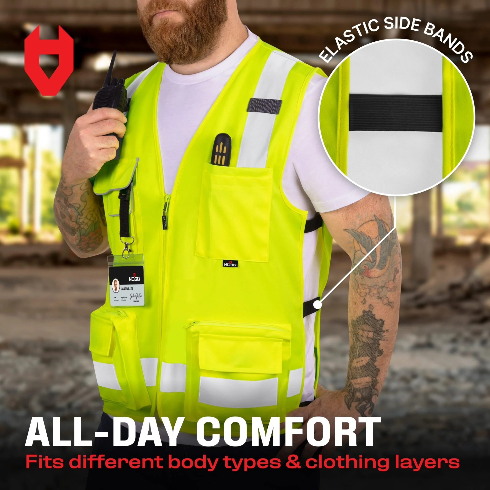 HiVis Vest Pro Functional Reflective Safety Vest