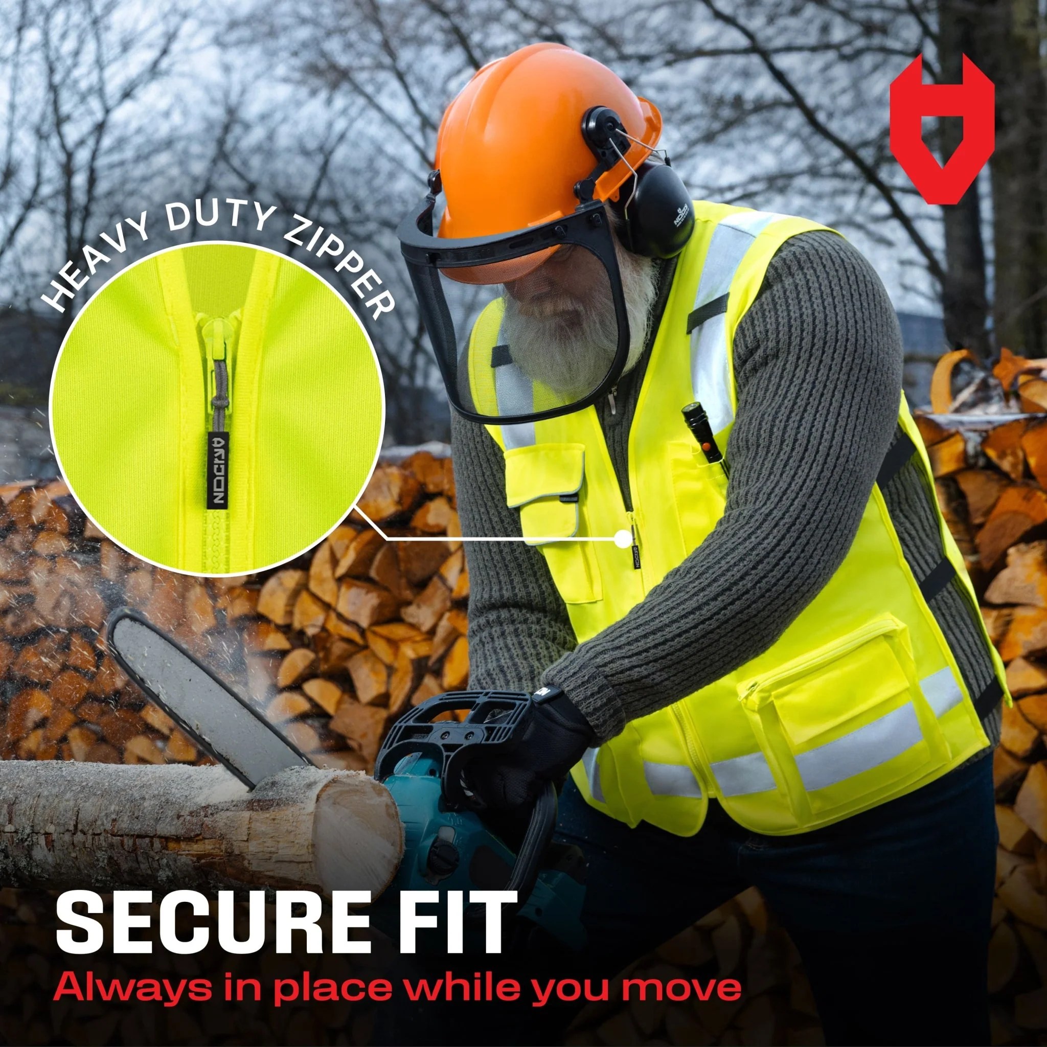HiVis Vest Pro Functional Reflective Safety Vest