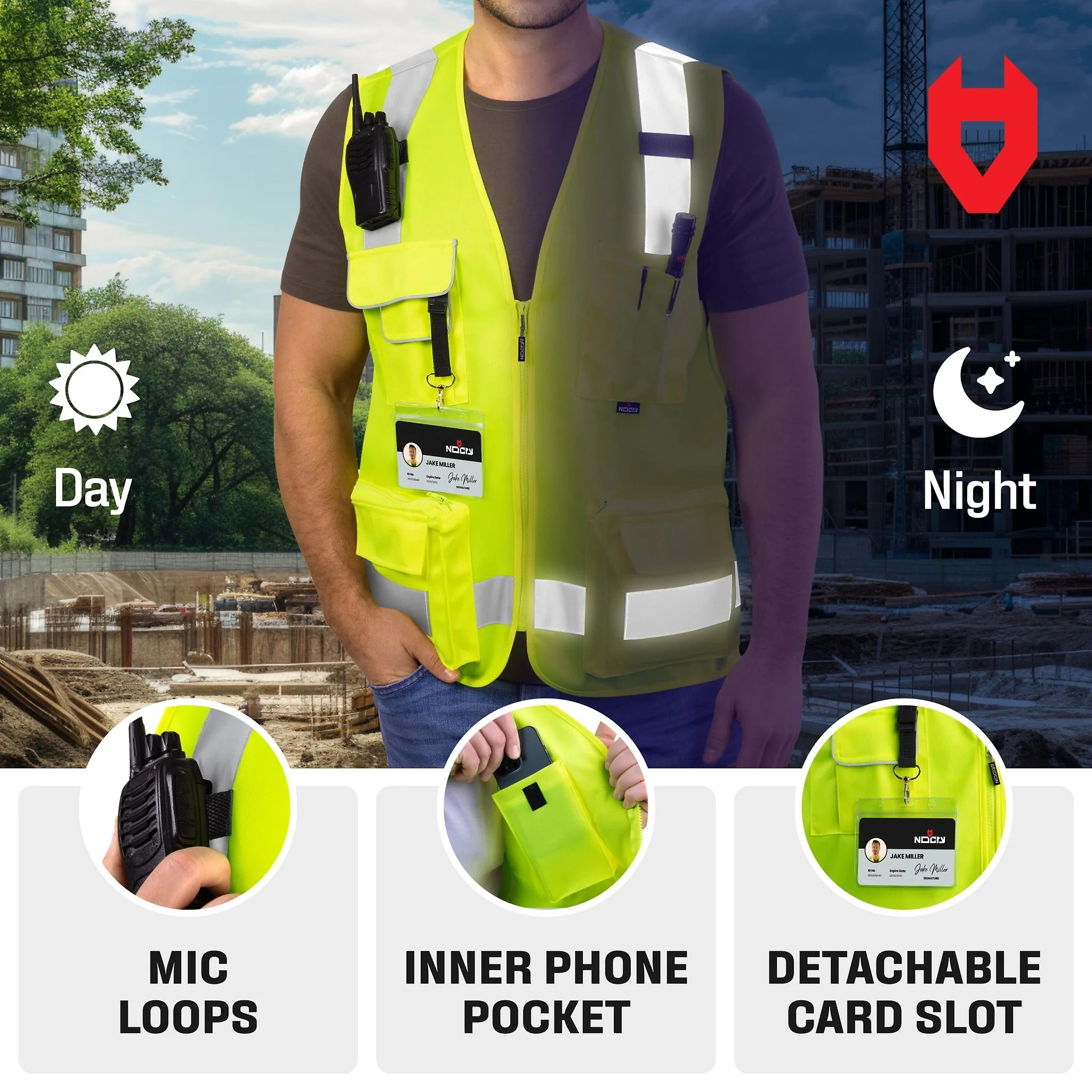 HiVis Vest Pro Functional Reflective Safety Vest