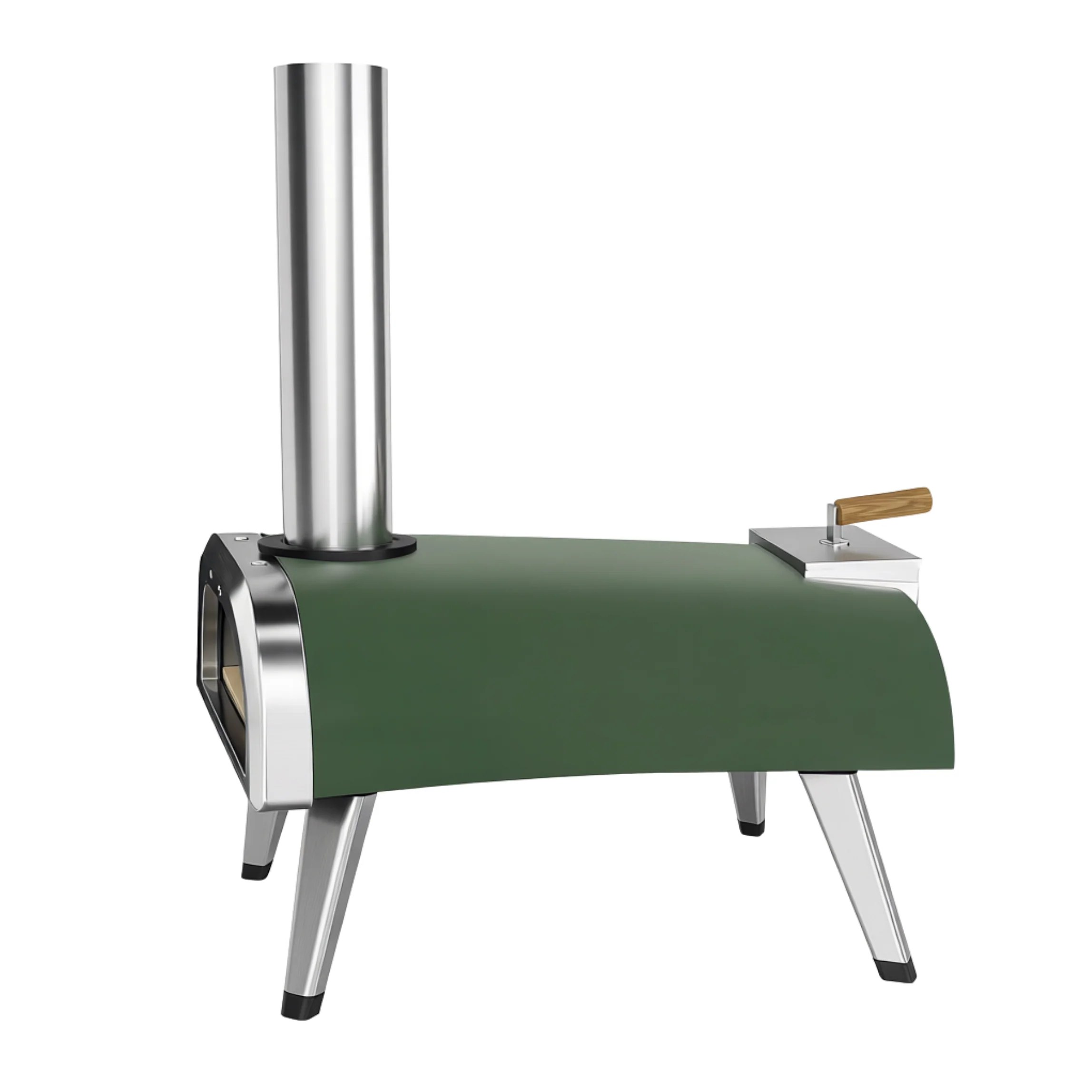 12 Inches Wood Pellet Pizza Oven Stainless Steel Backyard Folding Legs
