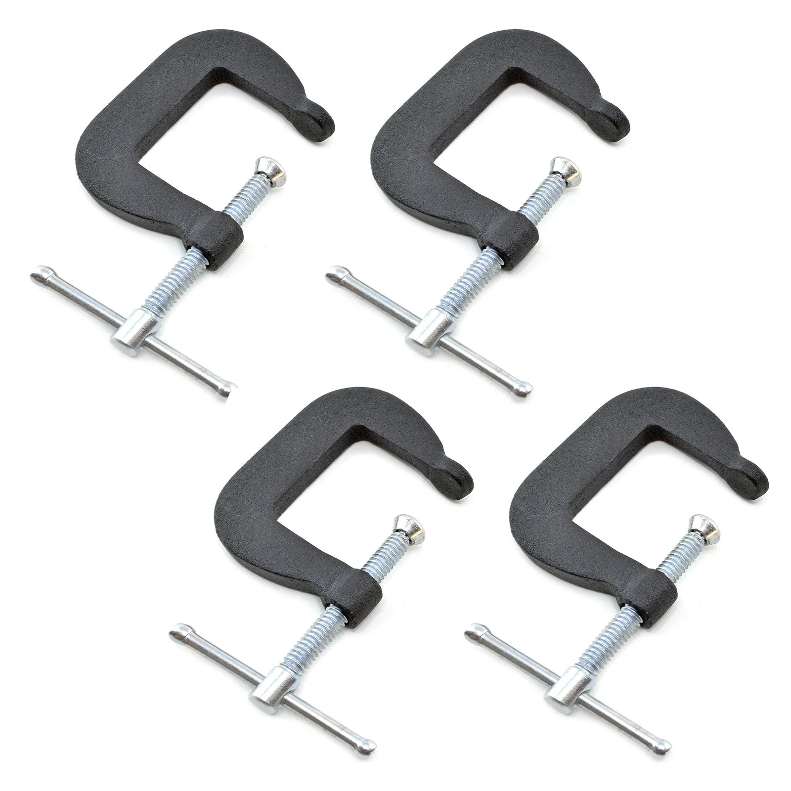 1.25 x 1.25 Miniature Forged Steel C-clamp. Set of 4