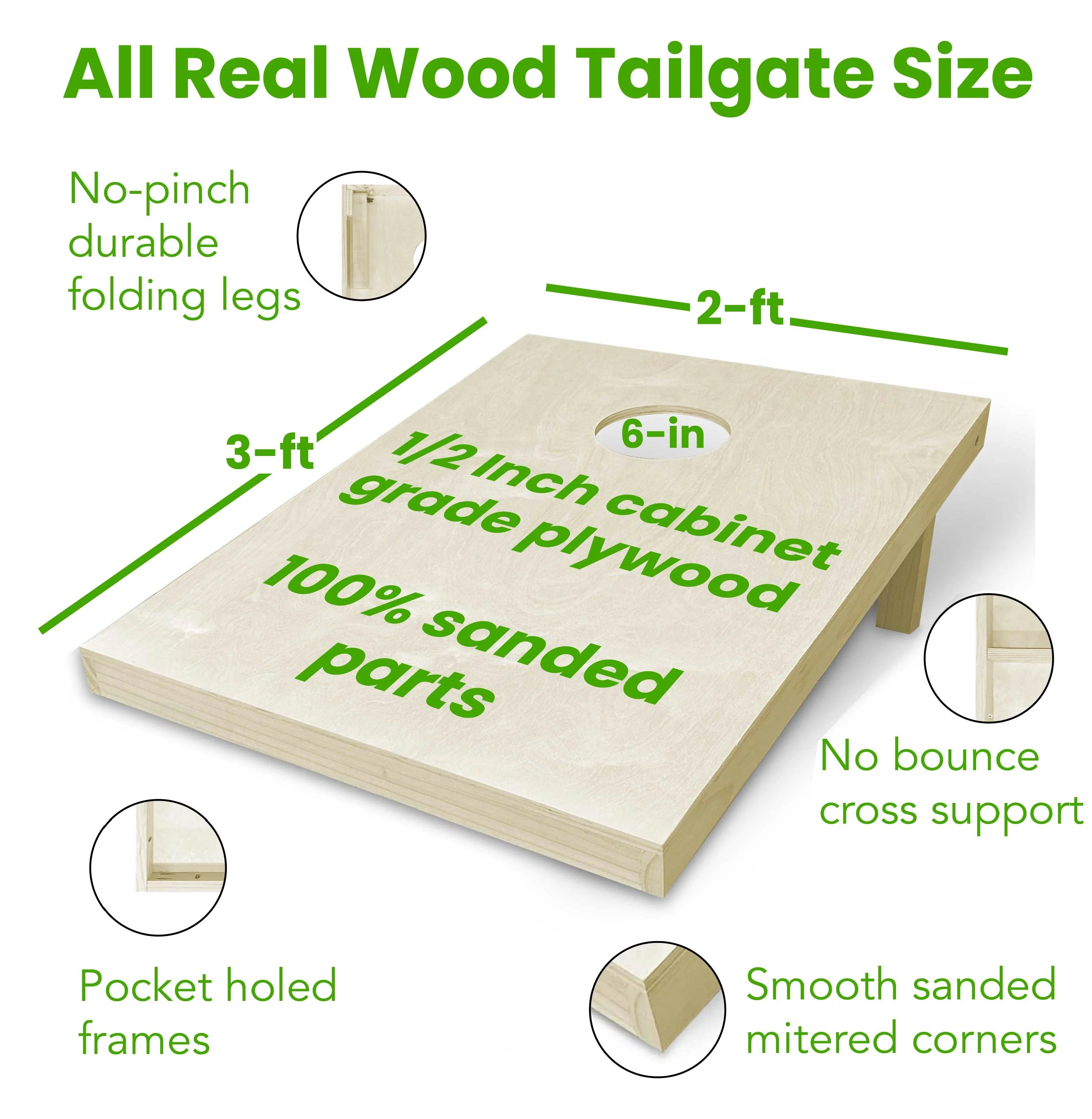 Andorra Flag Tailgate Cornhole Set – Black Wood
