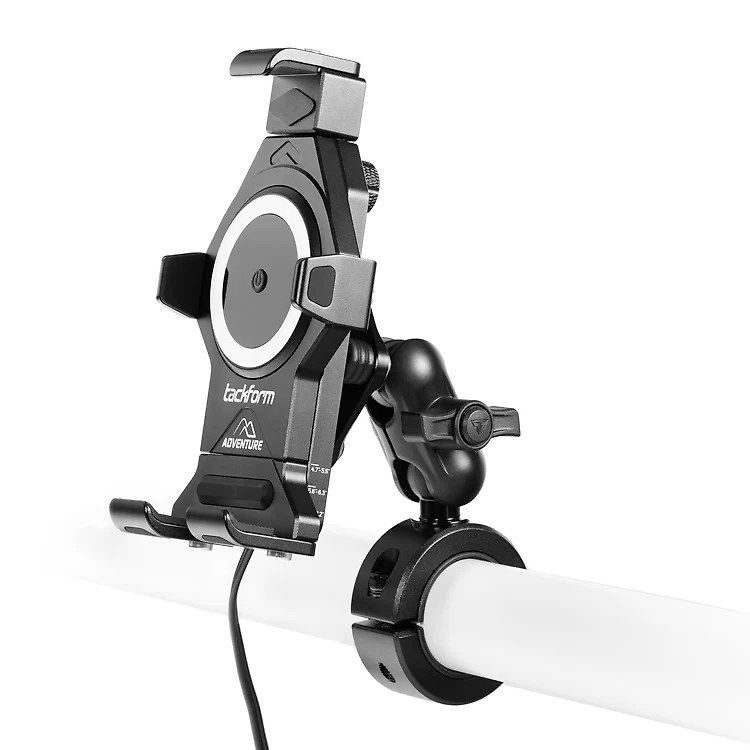 20 Series Motorcycle Phone Mount with Vibration Dampening and Wireless Charging Adventure Cradle