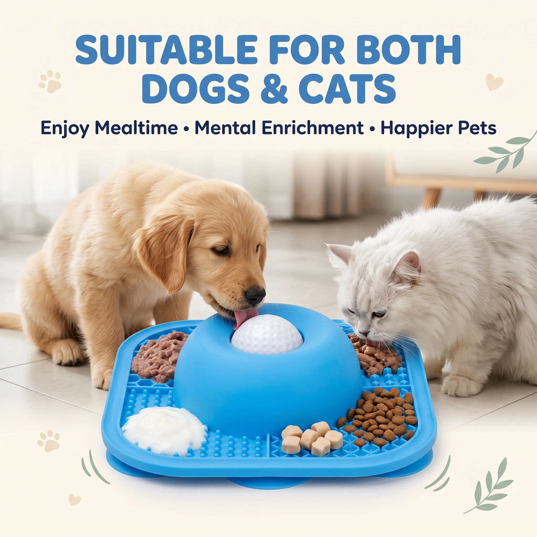 Interactive Pet Lick Mat & Slow Feeder Bowl – Enhance Your Pet’s Feeding Fun