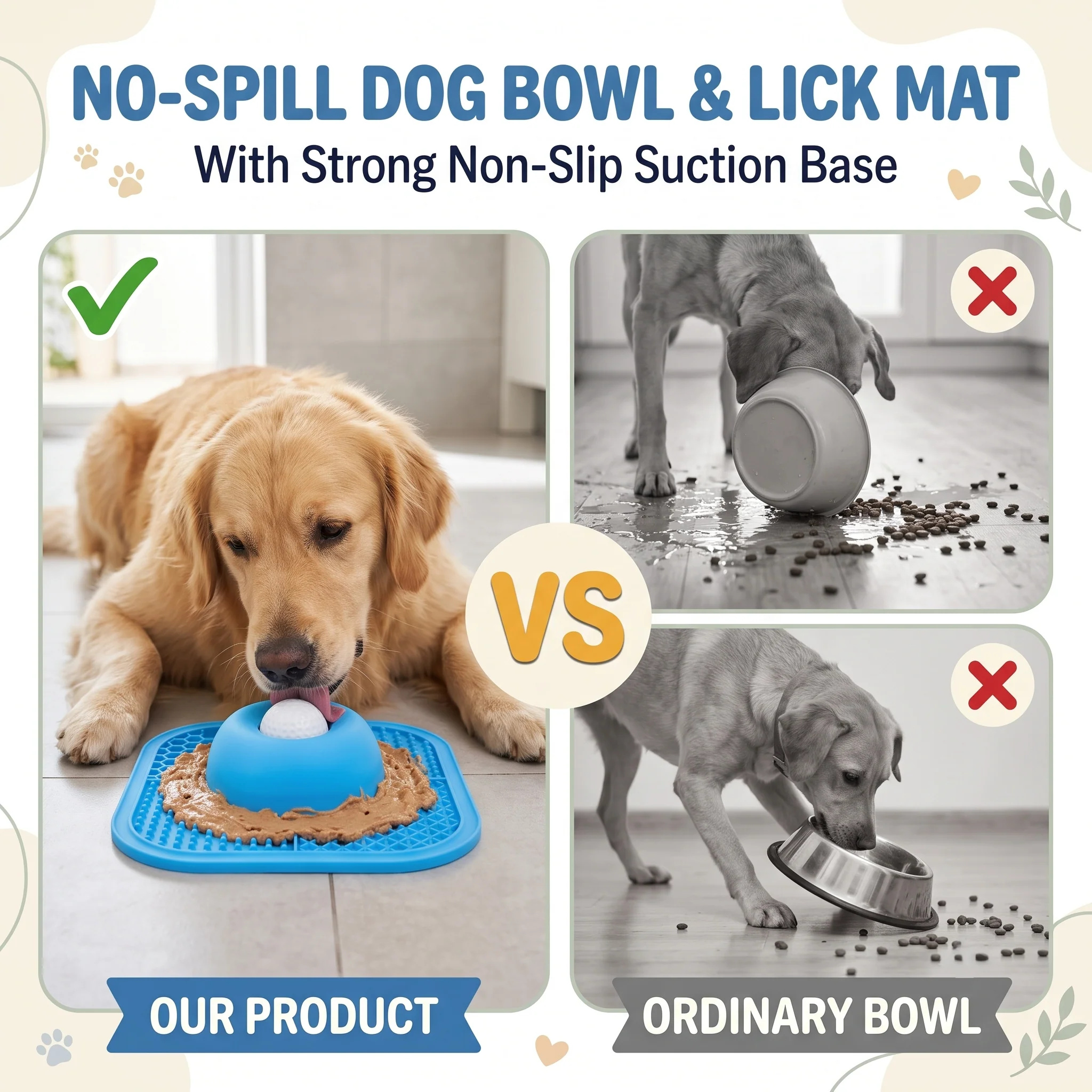 Interactive Pet Lick Mat & Slow Feeder Bowl – Enhance Your Pet’s Feeding Fun