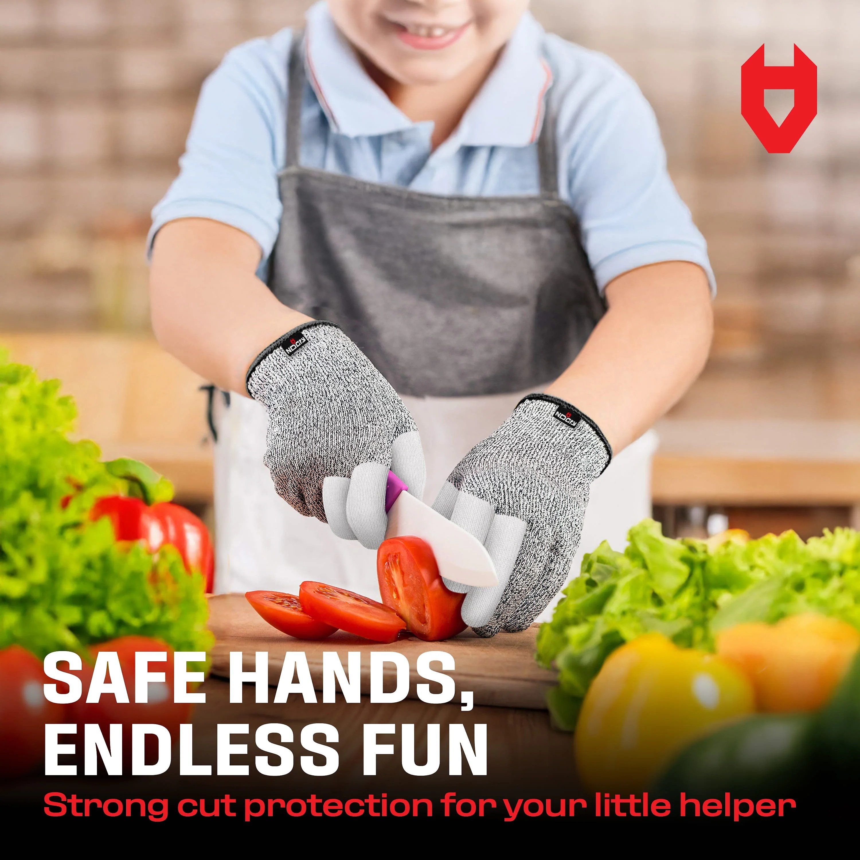 CutGuard+ Kids Reinforced Cut Resistant Gloves