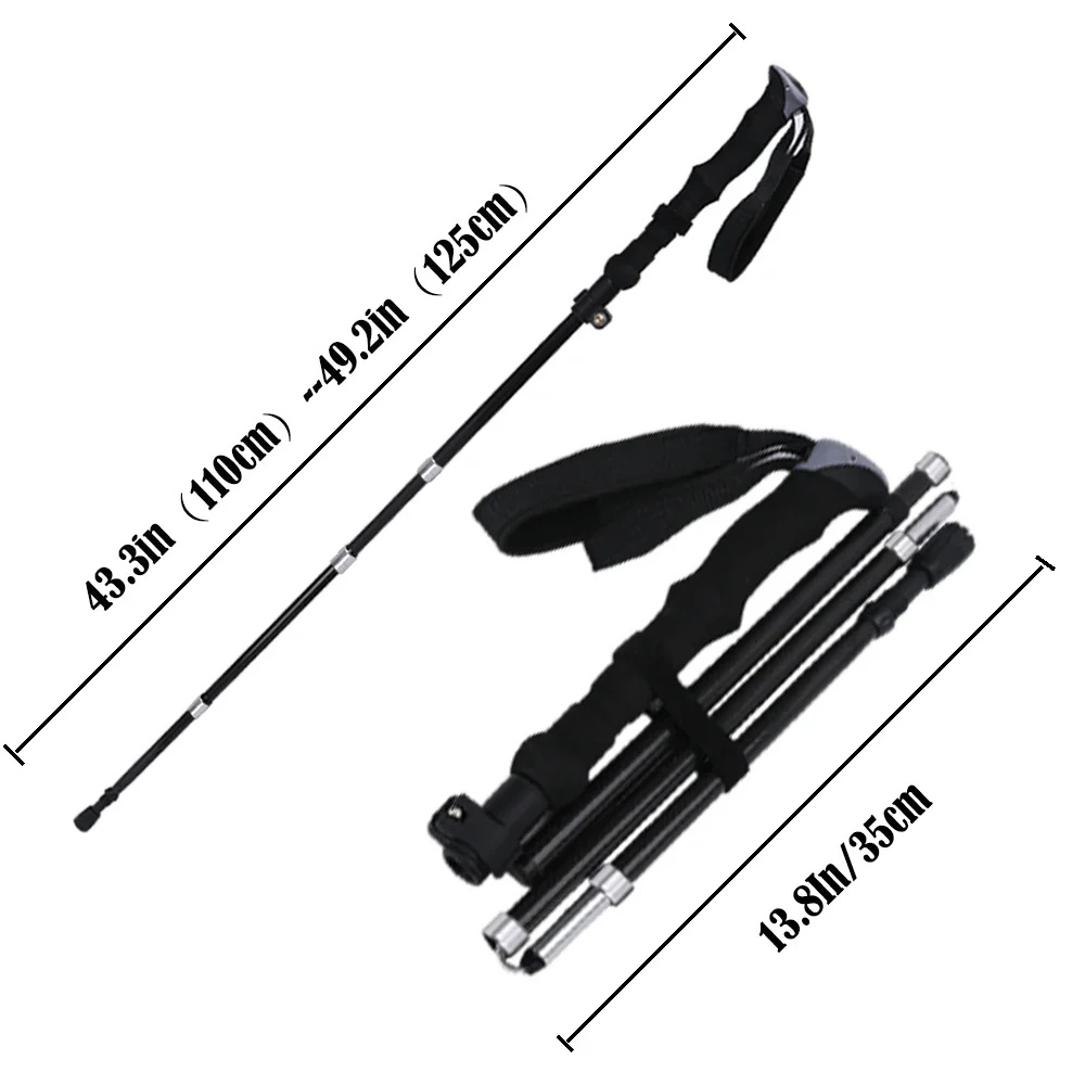 Adventure Gear | Lightweight Carbon Fiber Trekking Poles with Quick Flip Lock | Adjustable Hiking Sticks for Stability and Comfort