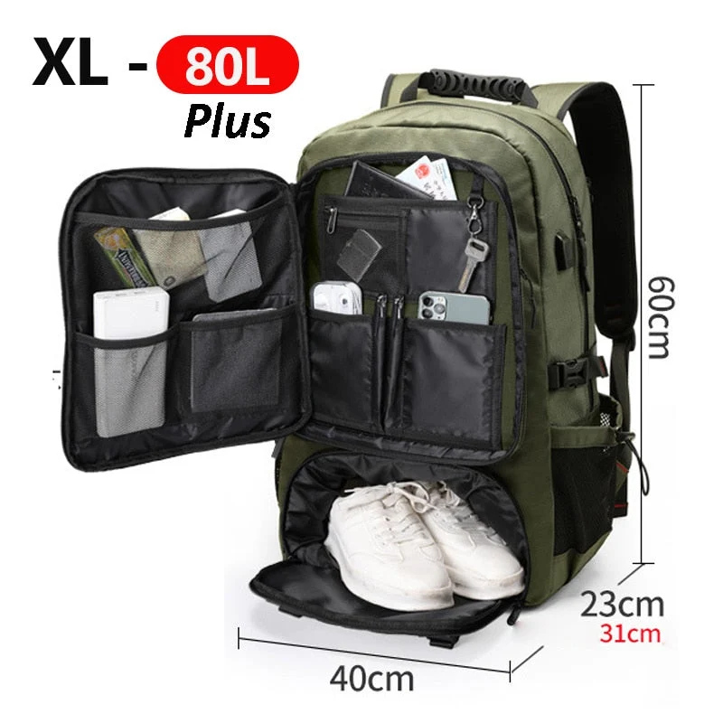 Adventure Gear | Large Capacity Travel Backpack with Water-Resistant Design | Versatile Companion for Outdoor Activities
