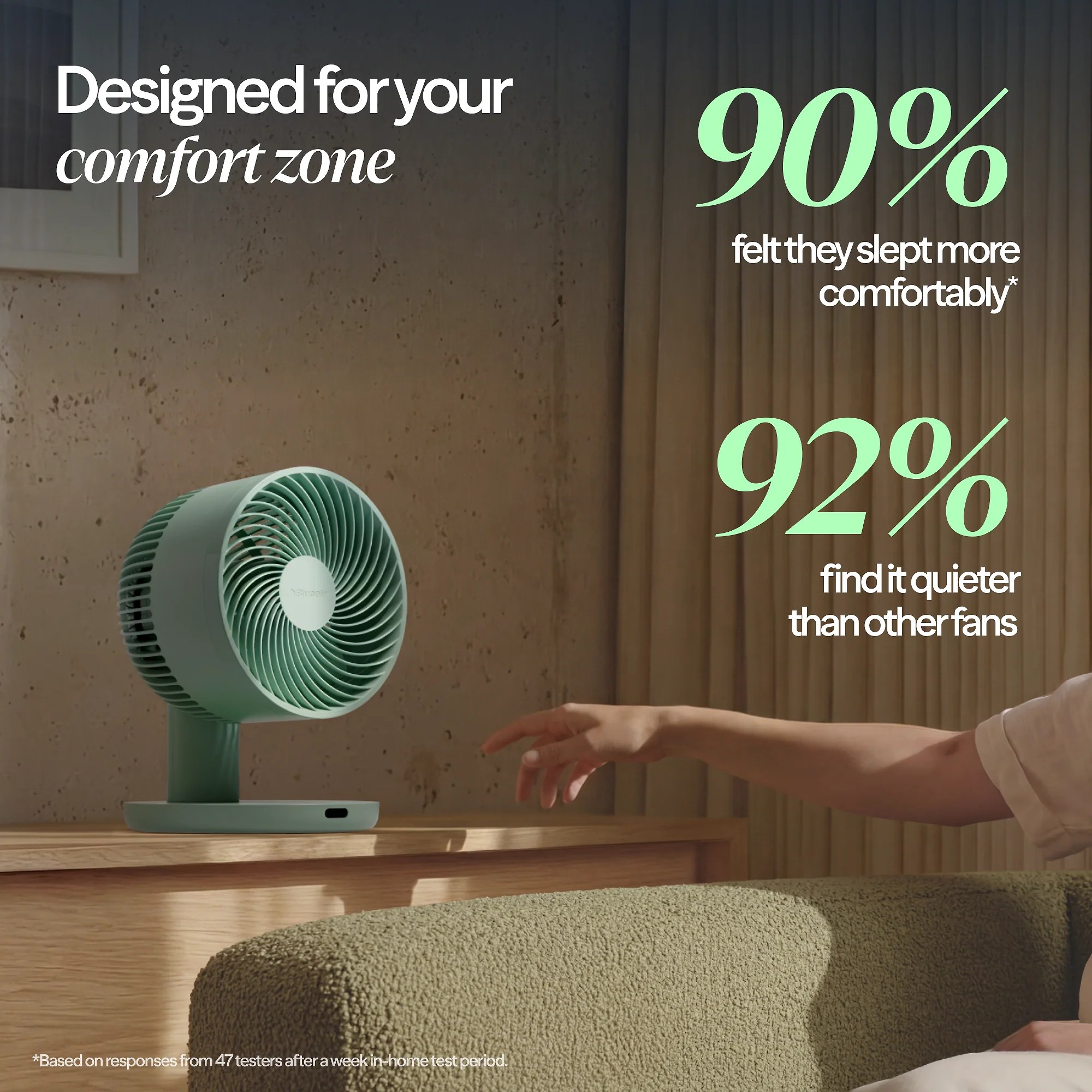 CoolDrift™ Air Circulator Fan – Cloud linen