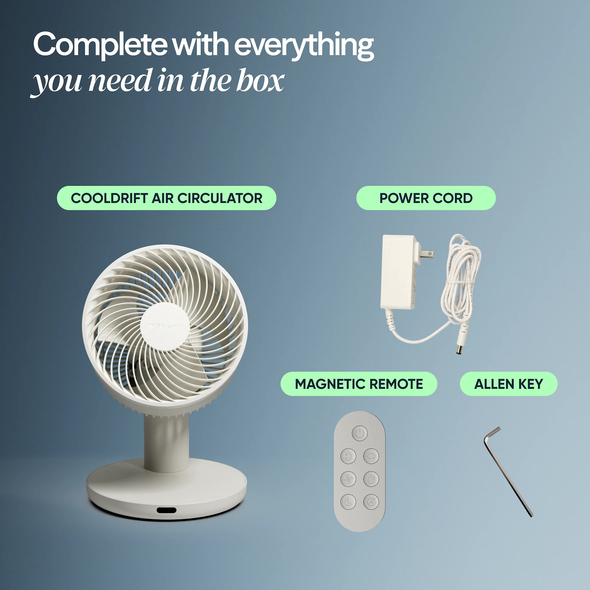 CoolDrift™ Air Circulator Fan – Cloud linen