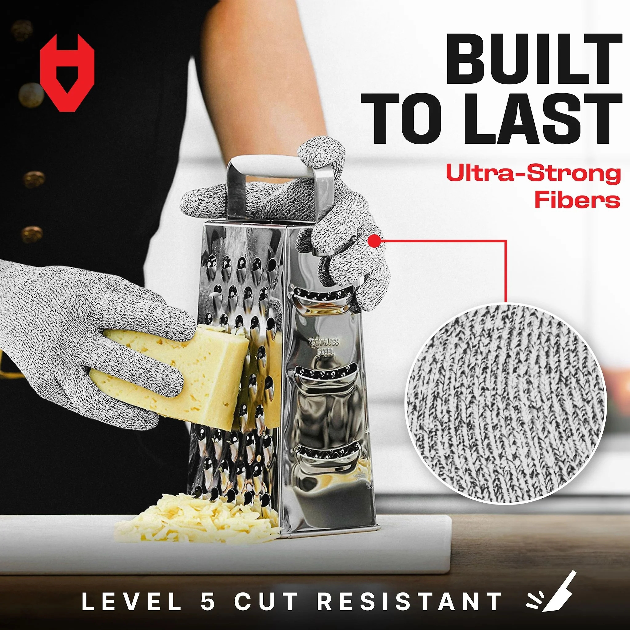 CutGuard+ Enhanced Grip Cut Resistant Gloves – 60 PACK